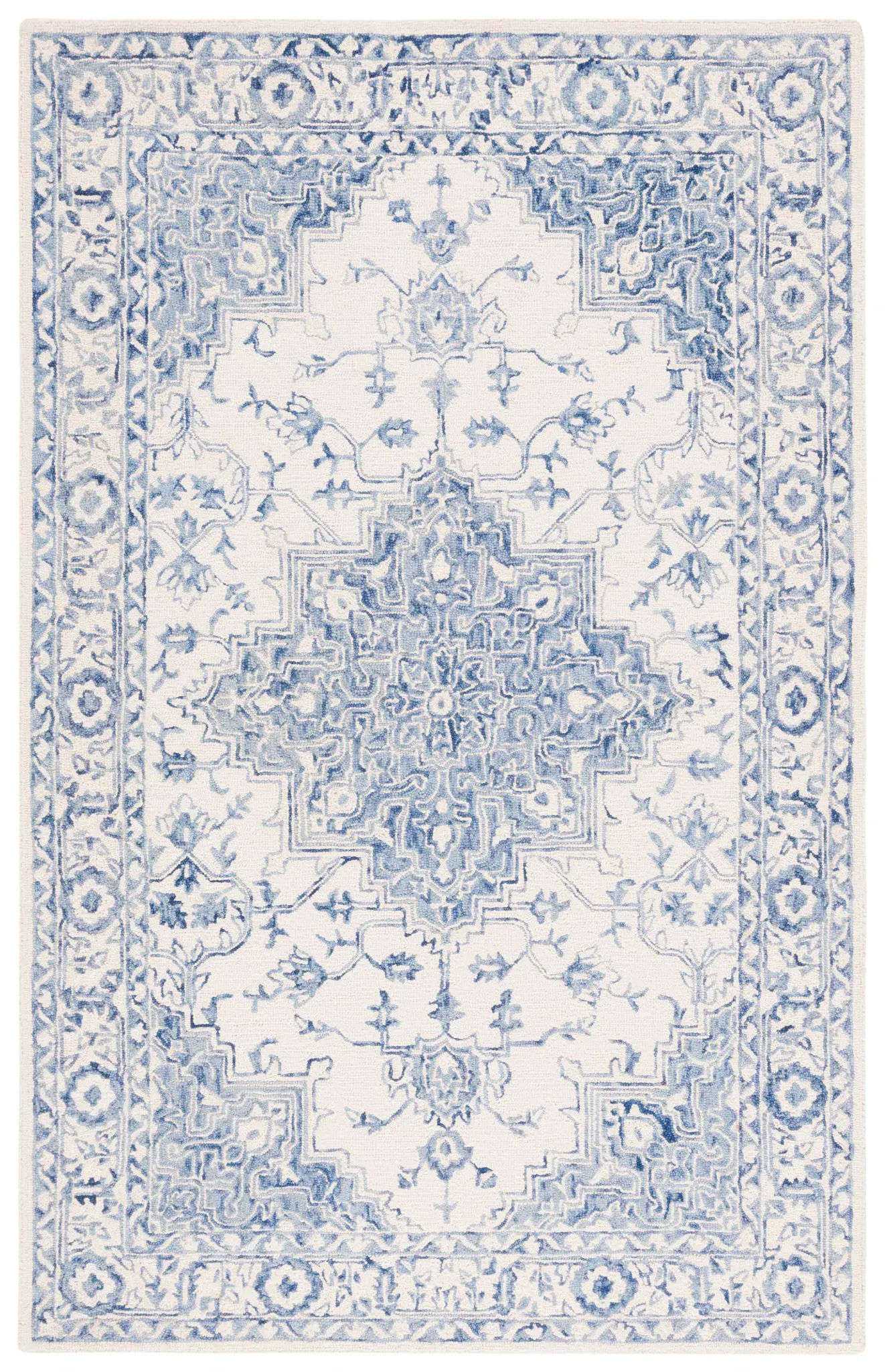 Metro Floral Medallion Hand-Tufted Wool Rug