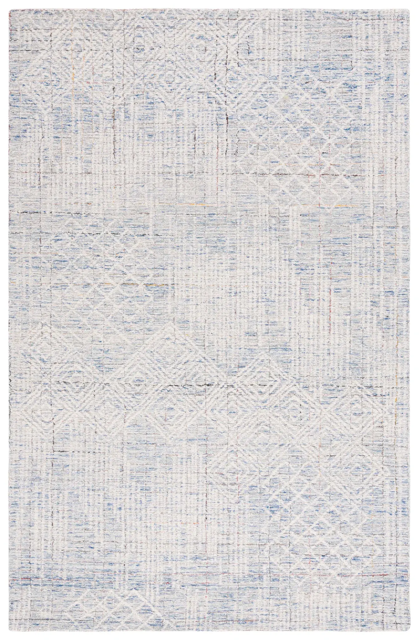 Metro Distressed Diamond Hand-Tufted Wool Rug