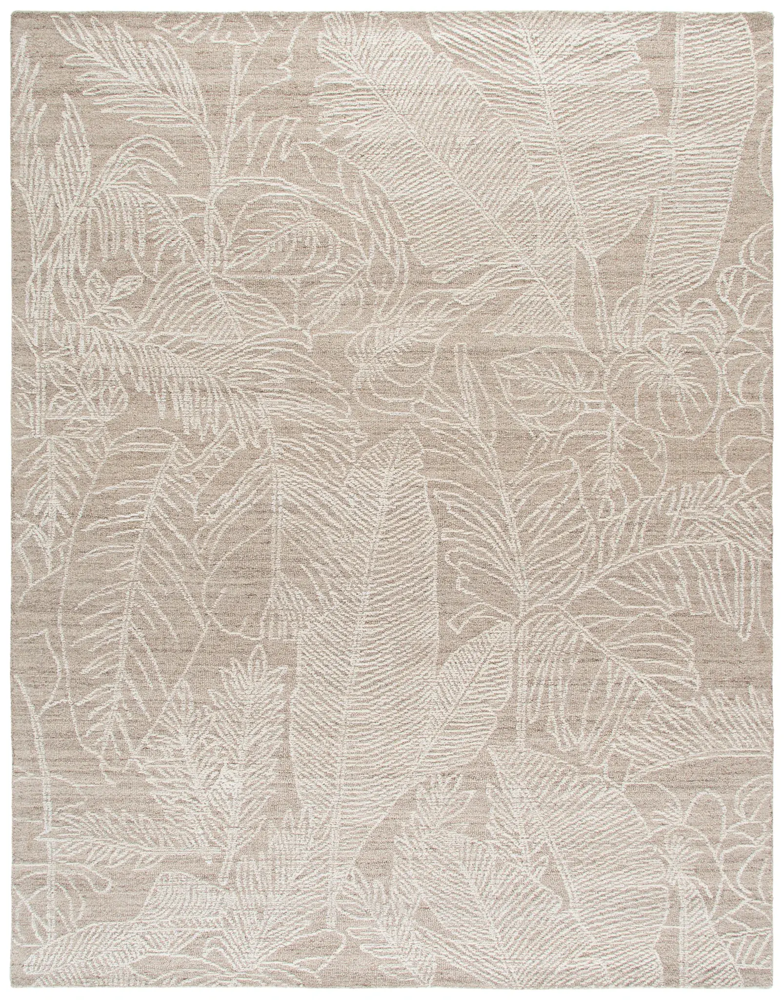 Metro Tropical Leaf Hand-Tufted Wool Rug