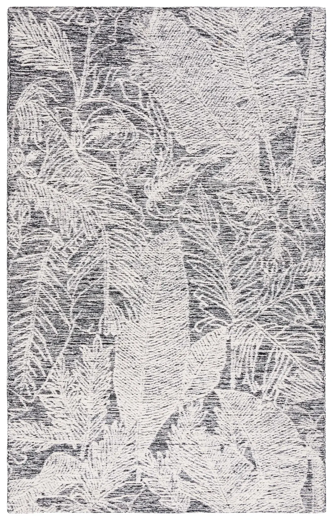 Metro Tropical Leaf Hand-Tufted Wool Rug