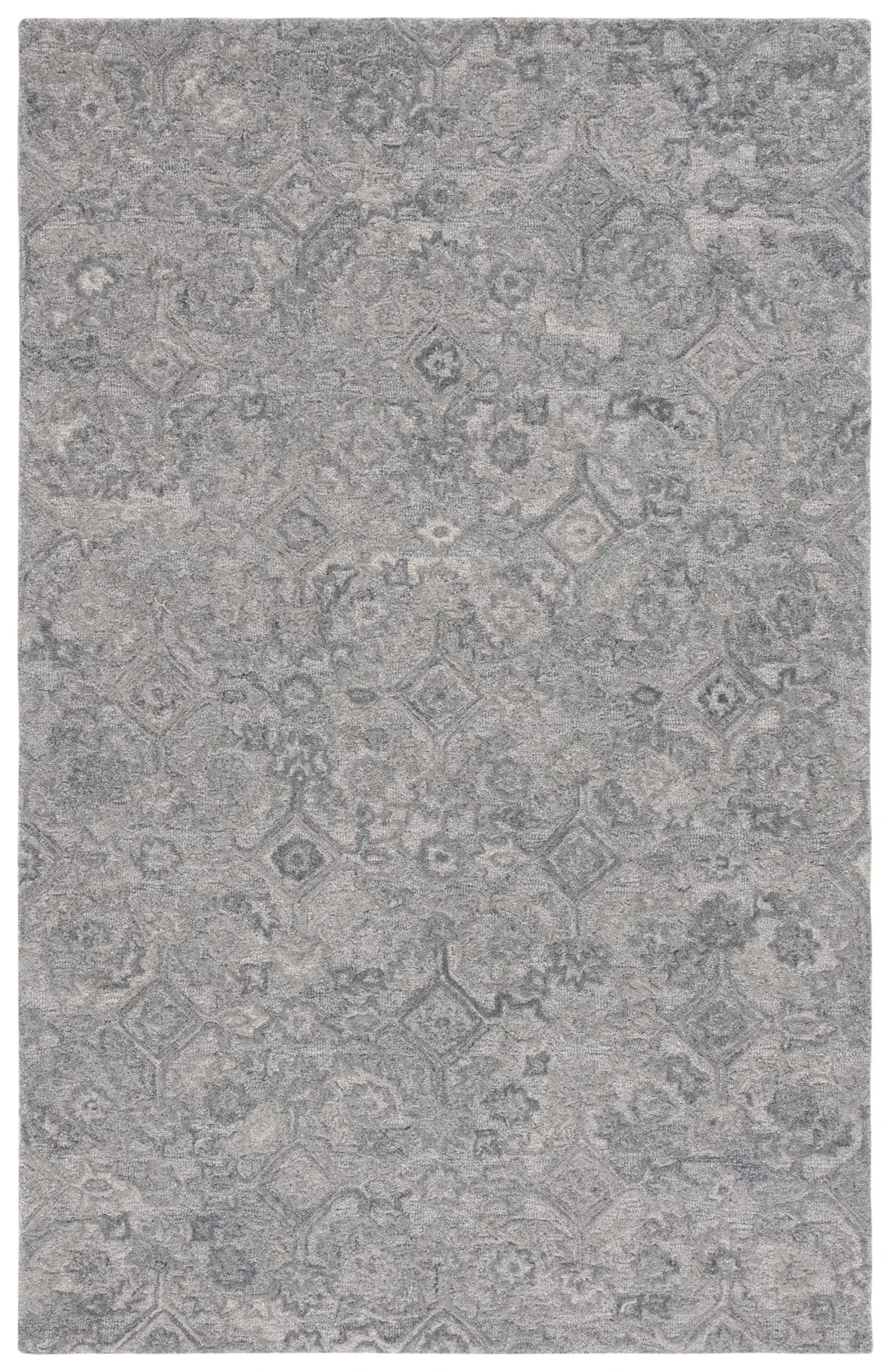 Metro Distressed Tile Hand-Tufted Wool Rug