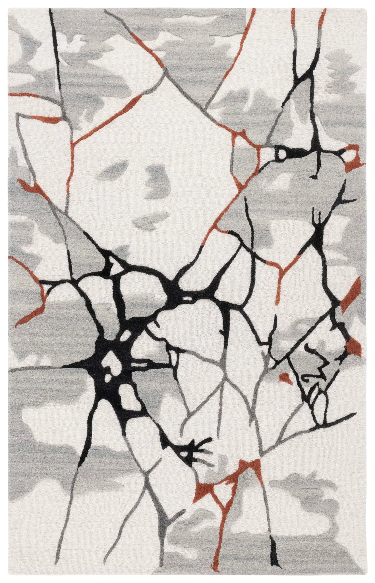 Metro Abstract Web Hand-Tufted Wool Rug