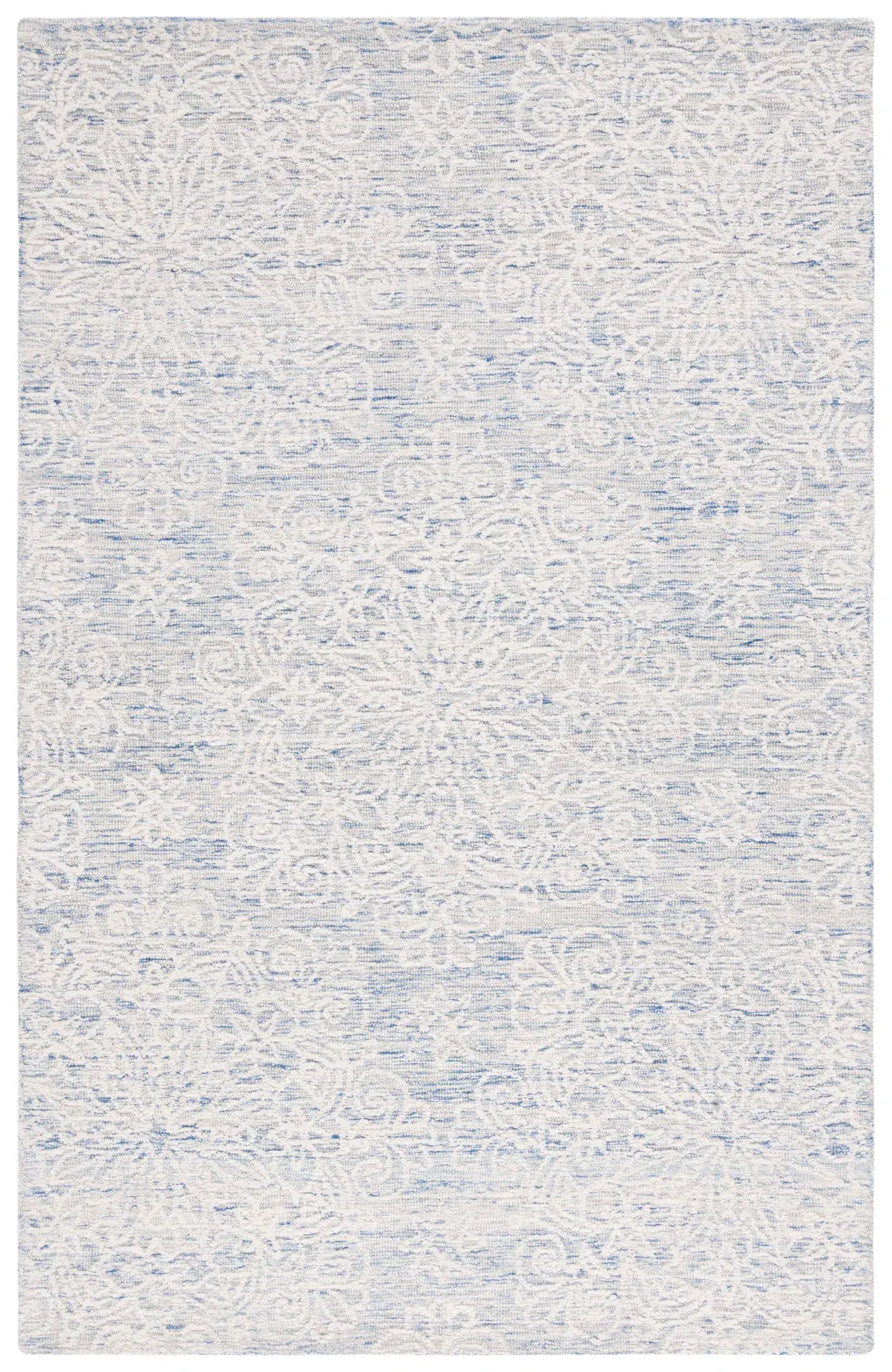 Metro Floral Scroll Medallion Hand-Tufted Wool Rug