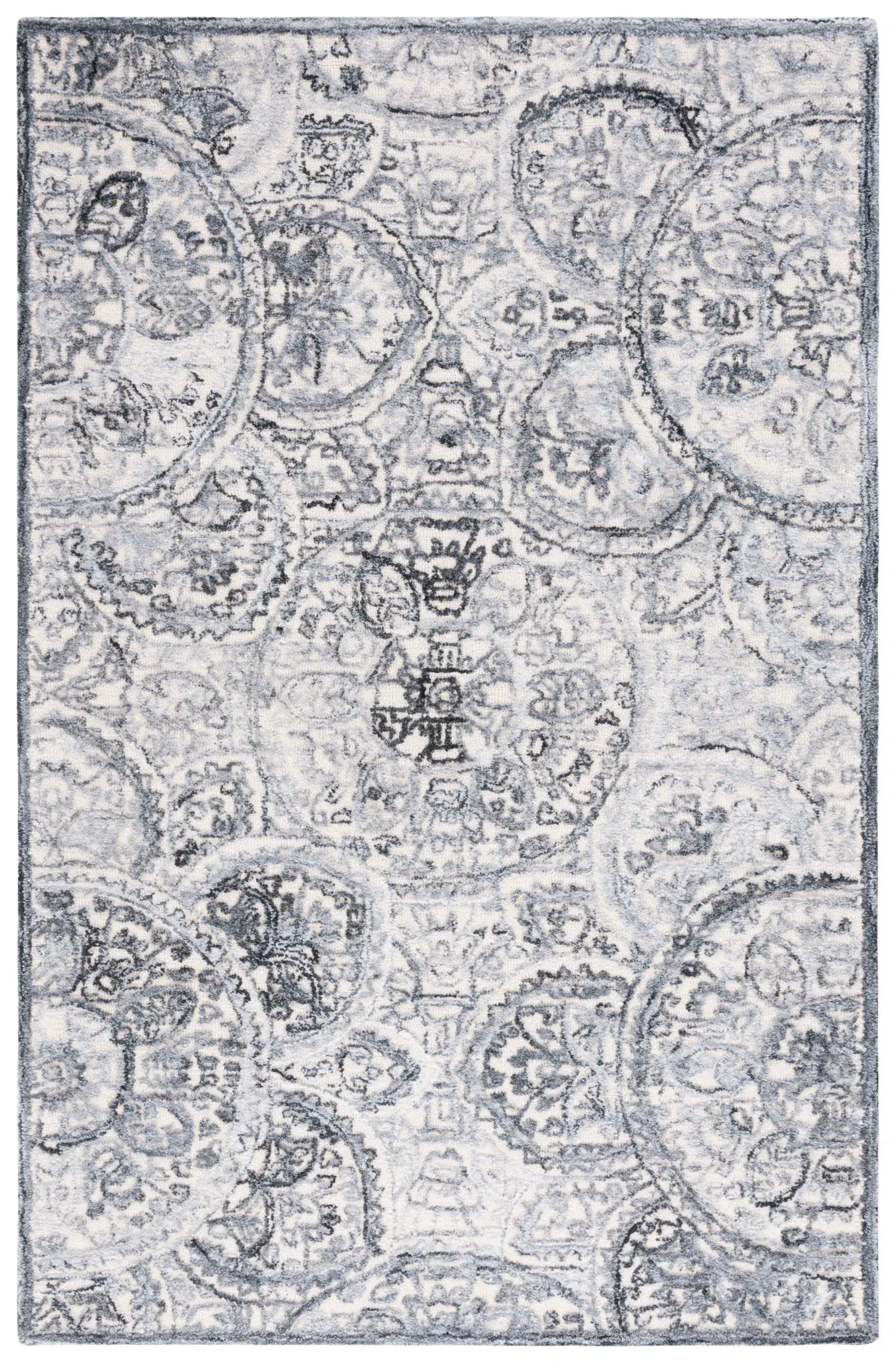 Metro Overlapping Medallion Hand-Tufted Wool Rug