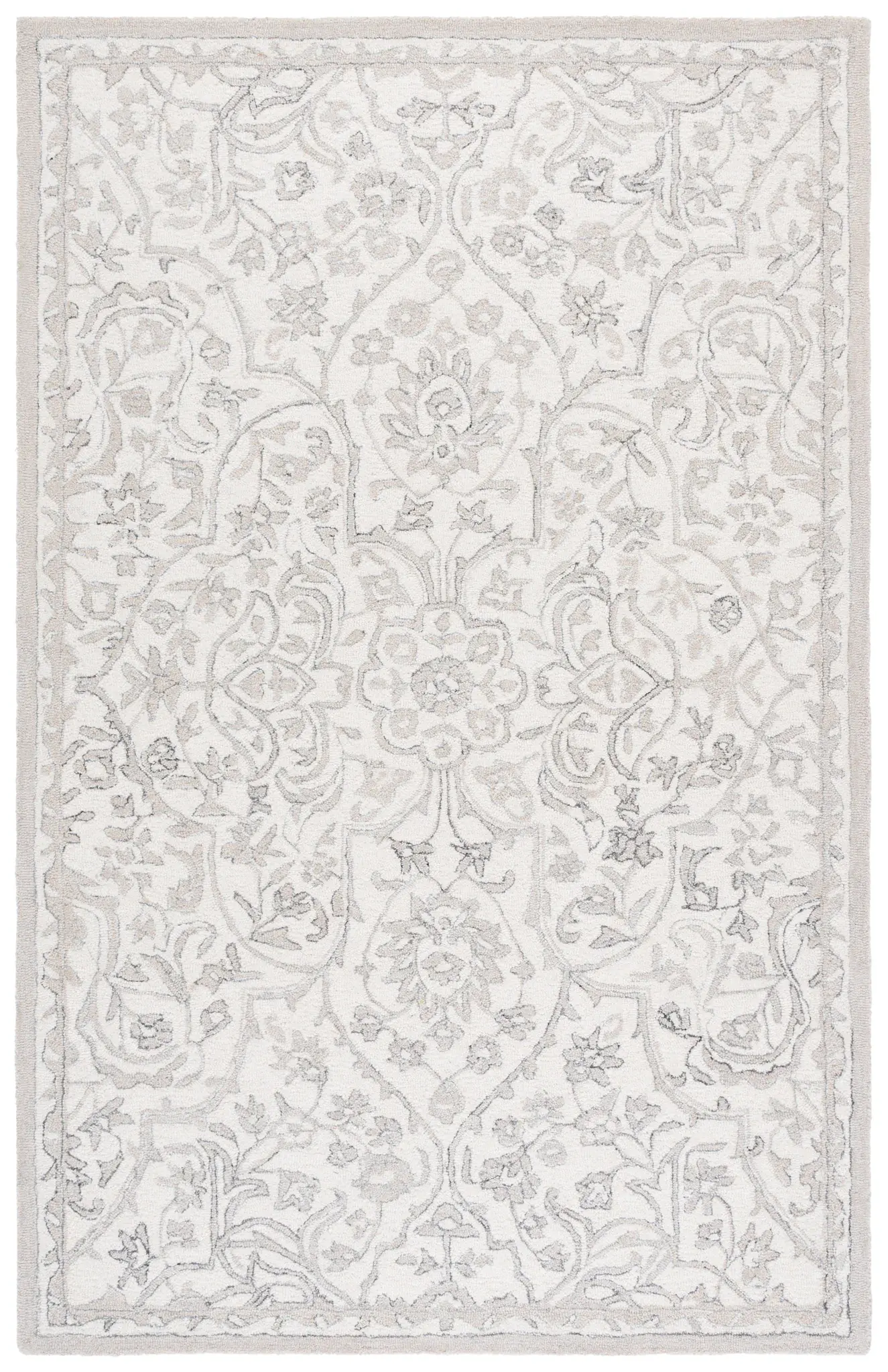 Metro Traditional Elongated Medallion Hand-Tufted Wool Rug
