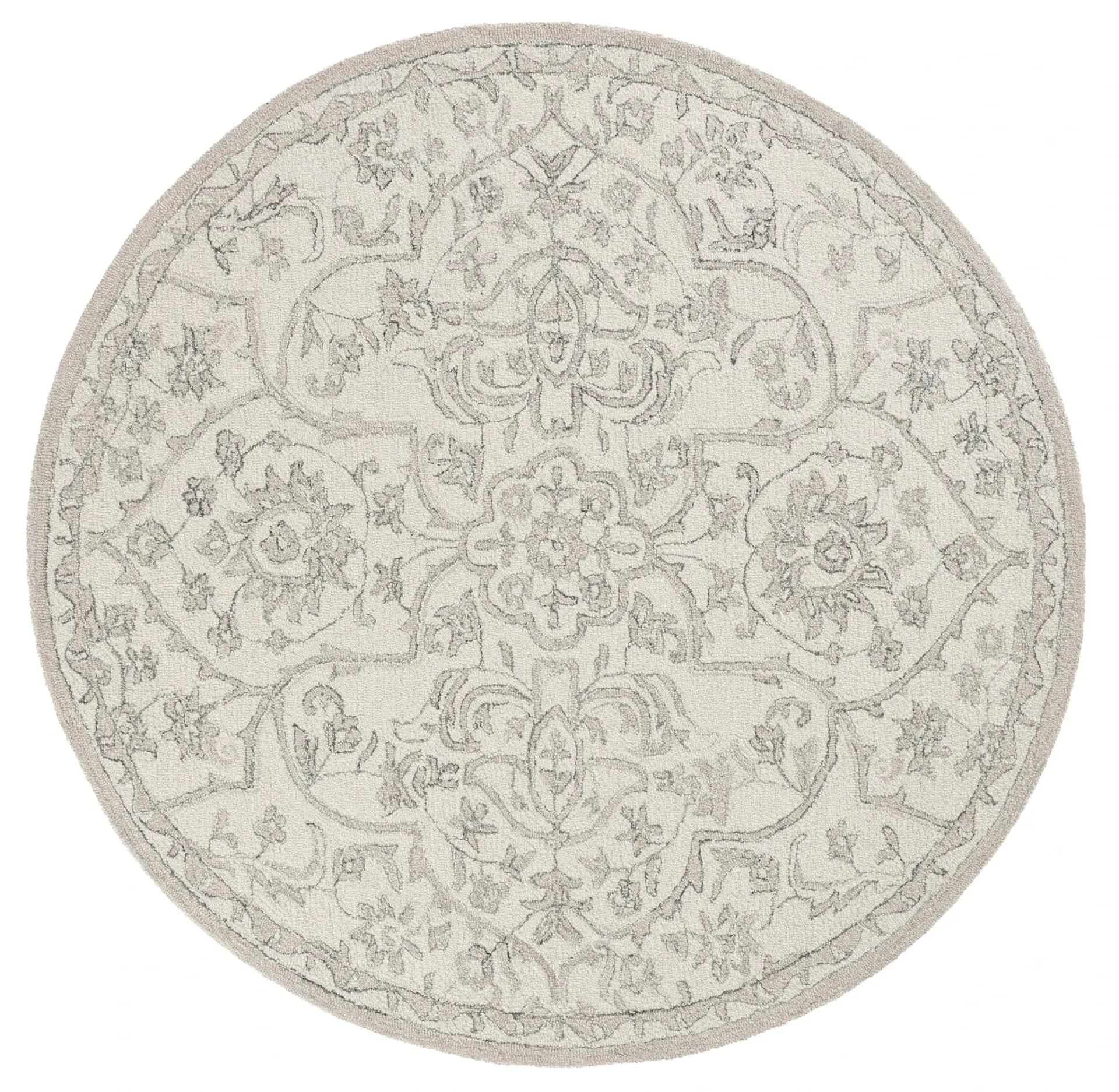 Metro Traditional Elongated Medallion Hand-Tufted Wool Rug