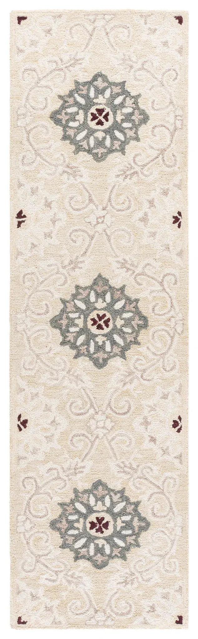 Metro Rosette Tile Hand-Tufted Wool Rug