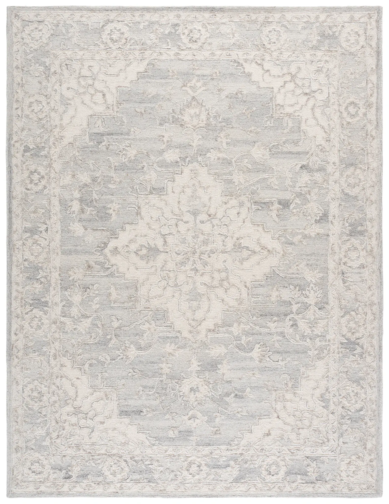 Metro Traditional Persian Medallion Hand-Tufted Wool Rug