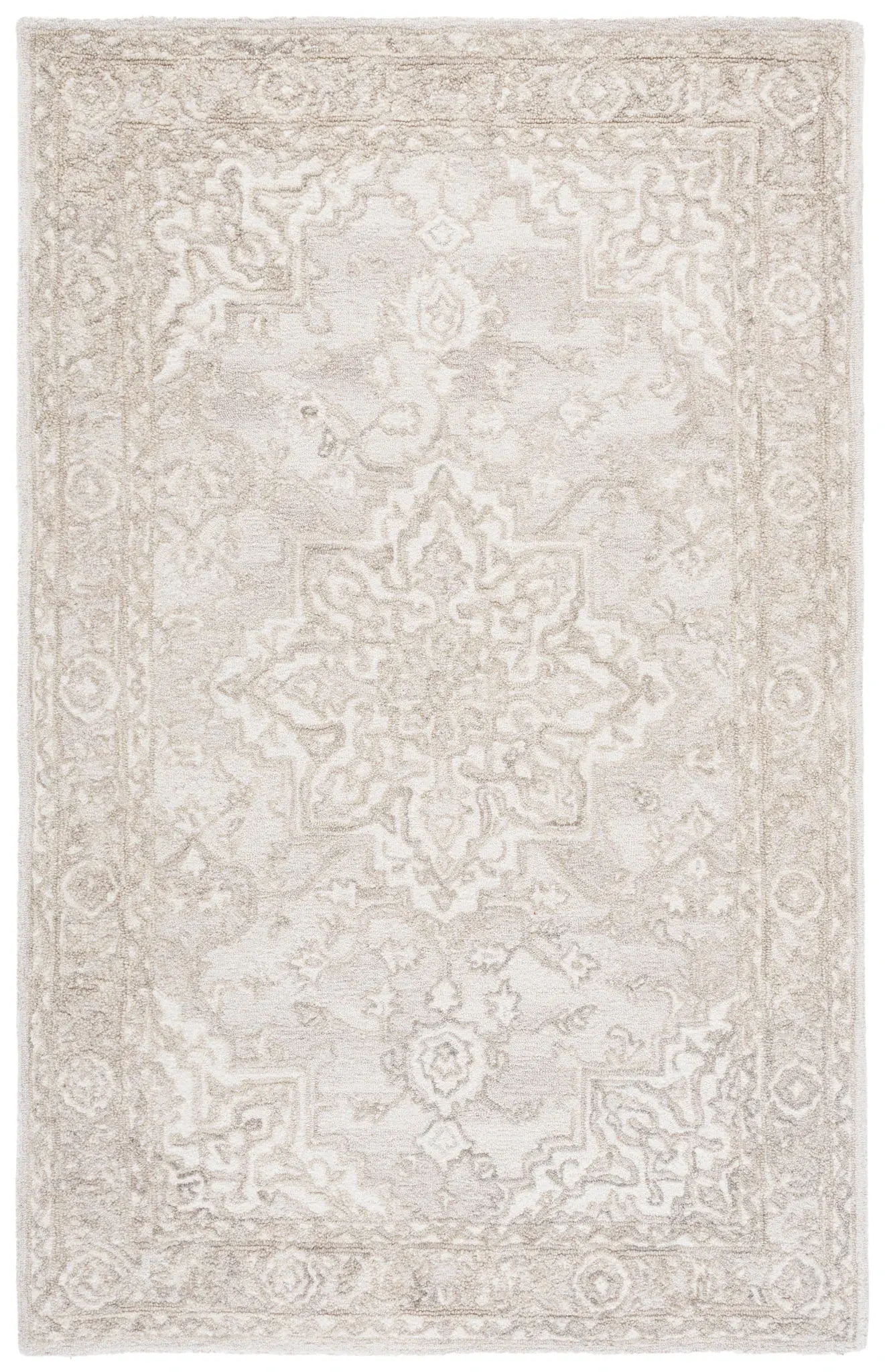 Metro Traditional Persian Medallion Hand-Tufted Wool Rug