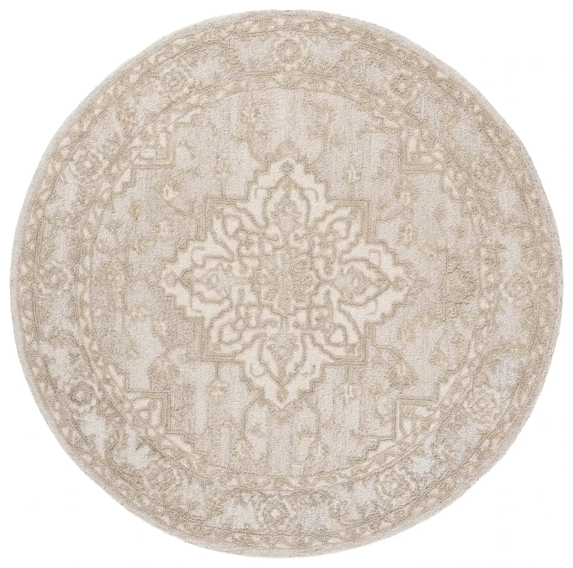 Metro Traditional Persian Medallion Hand-Tufted Wool Rug