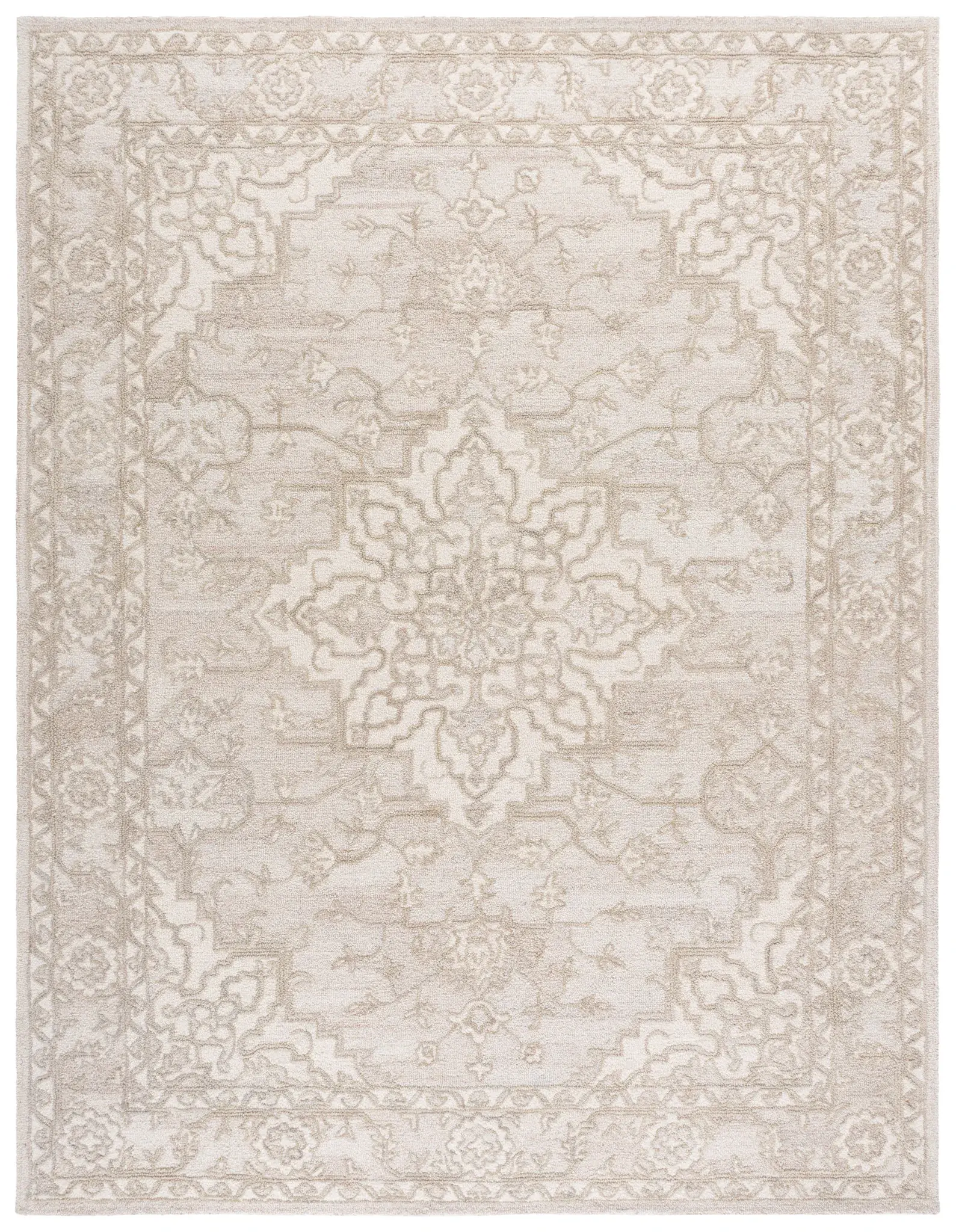 Metro Traditional Persian Medallion Hand-Tufted Wool Rug