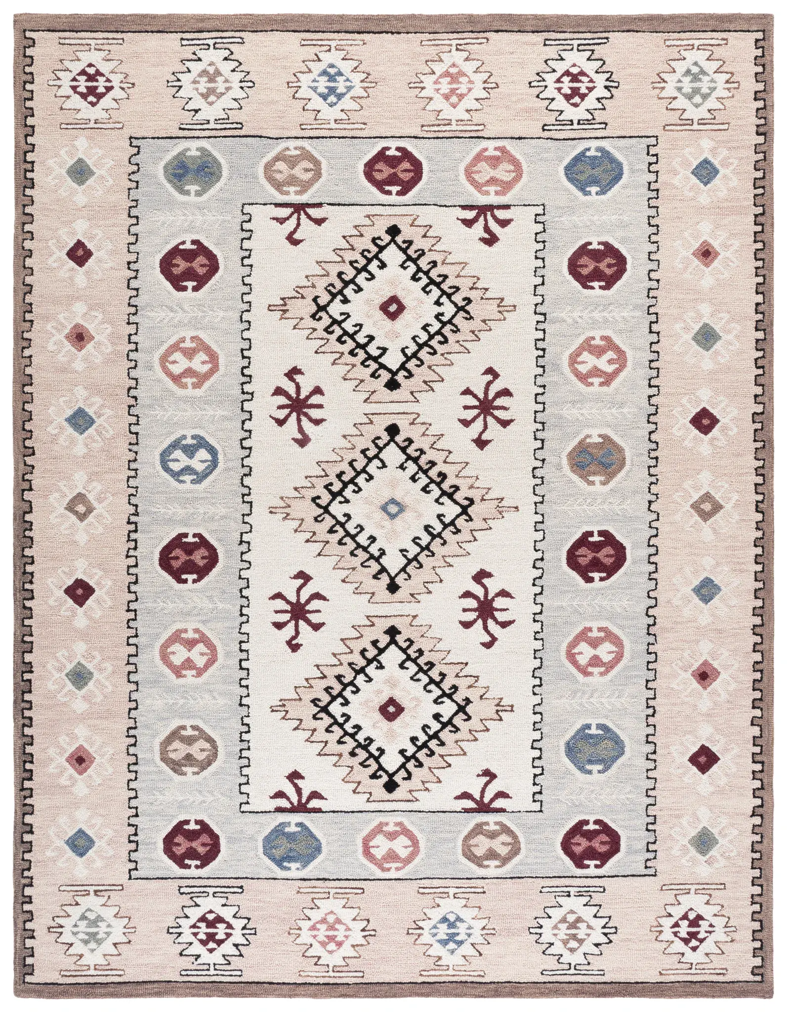 Metro Tribal Kilim Hand-Tufted Wool Rug