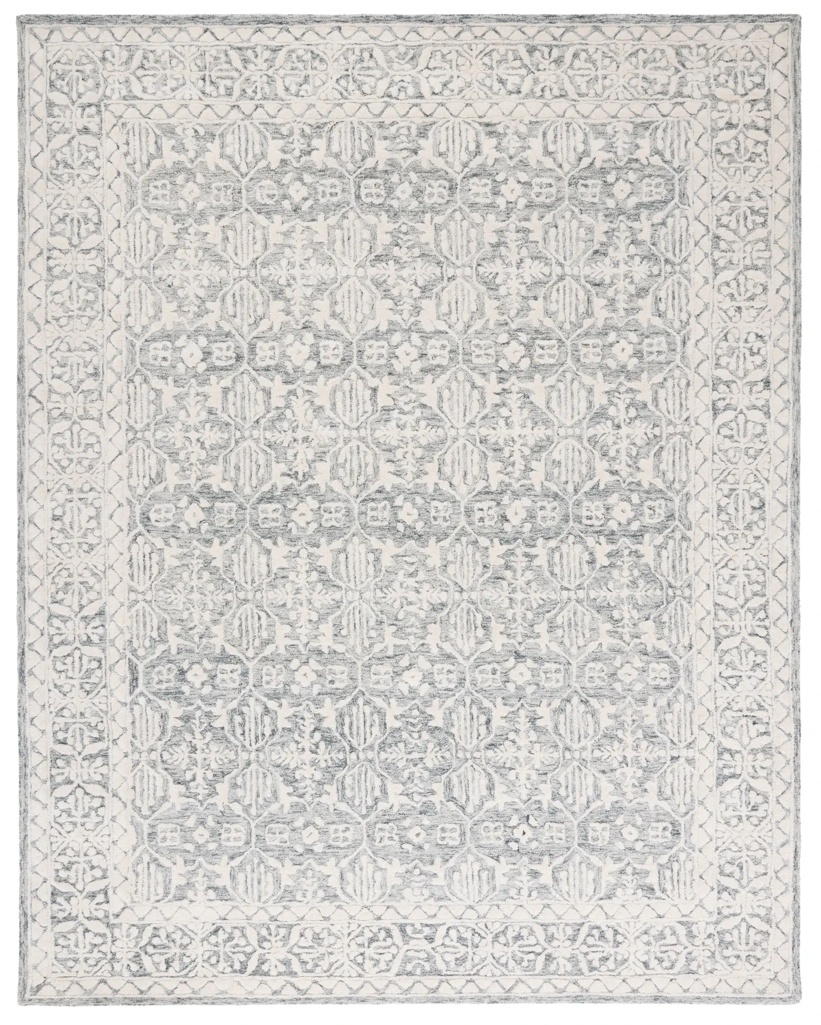 Metro Tile Hand-Tufted Wool Rug