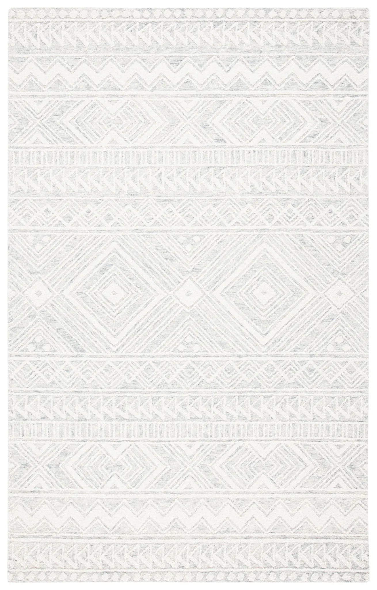 Metro Tribal Banded Hand-Tufted Wool Rug