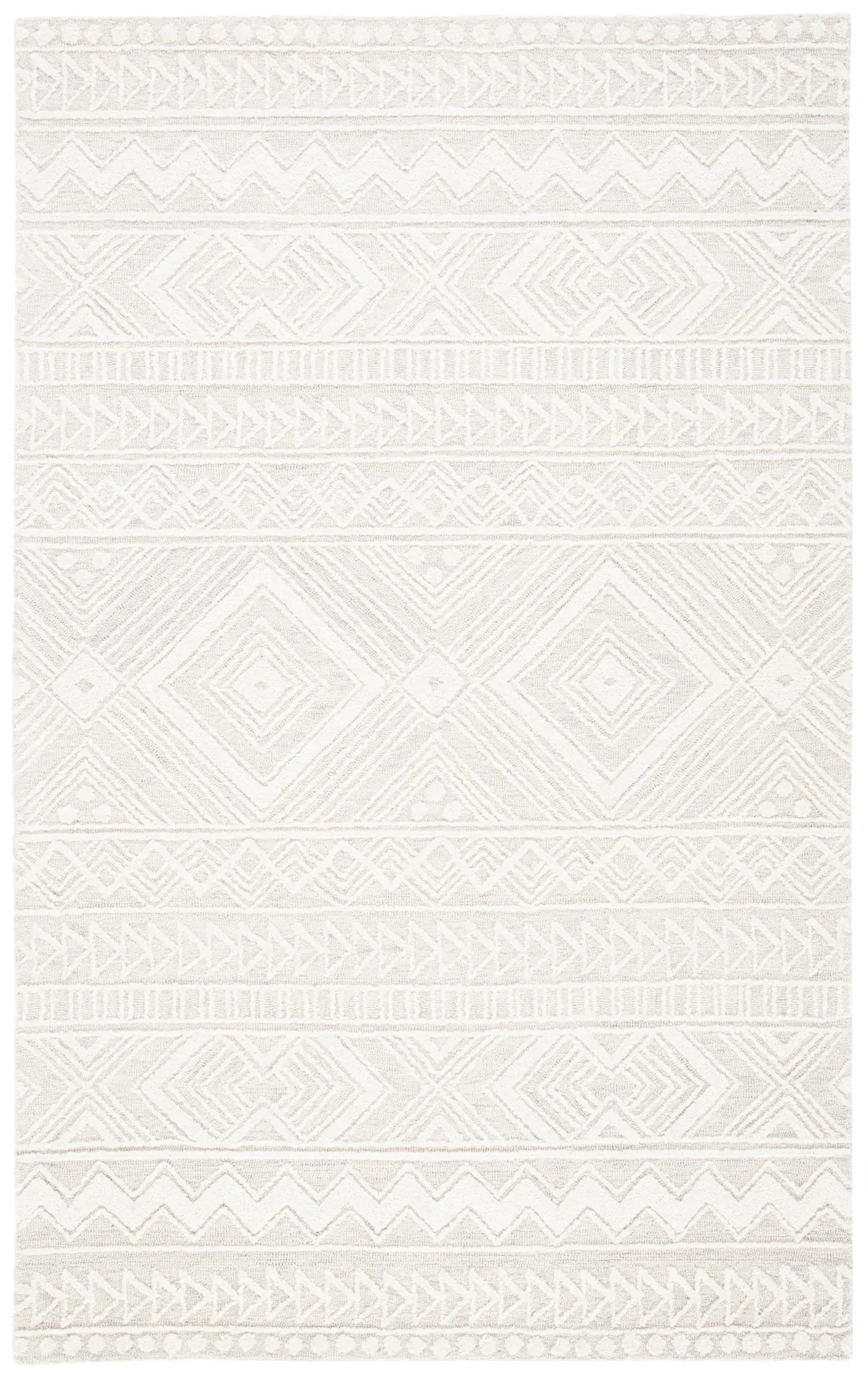Metro Tribal Banded Hand-Tufted Wool Rug