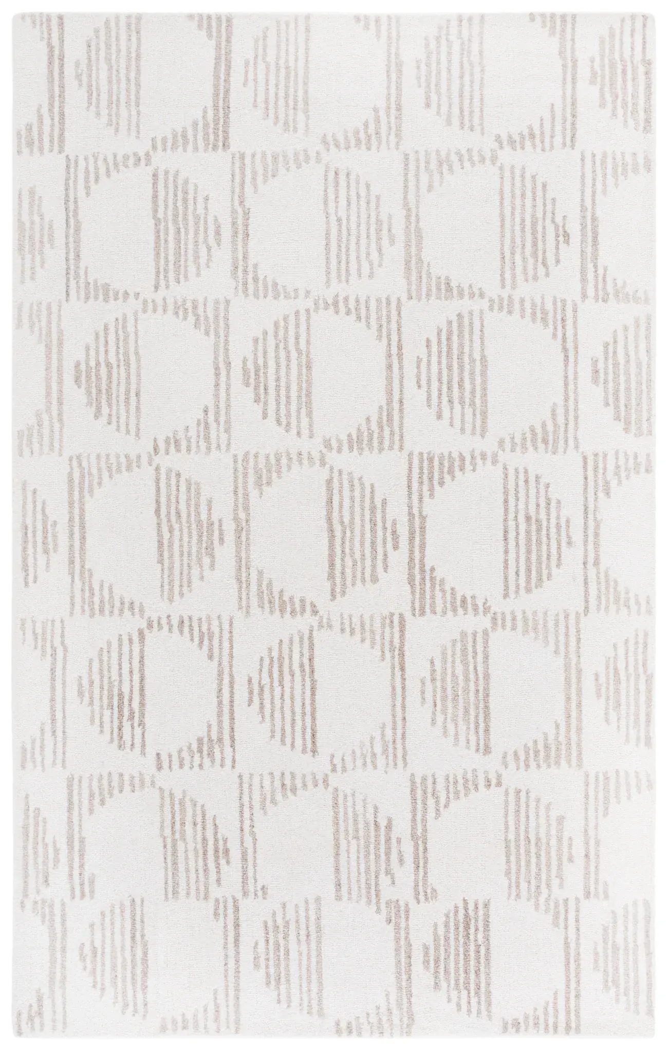 Metro Arch Grid Hand-Tufted Wool Rug