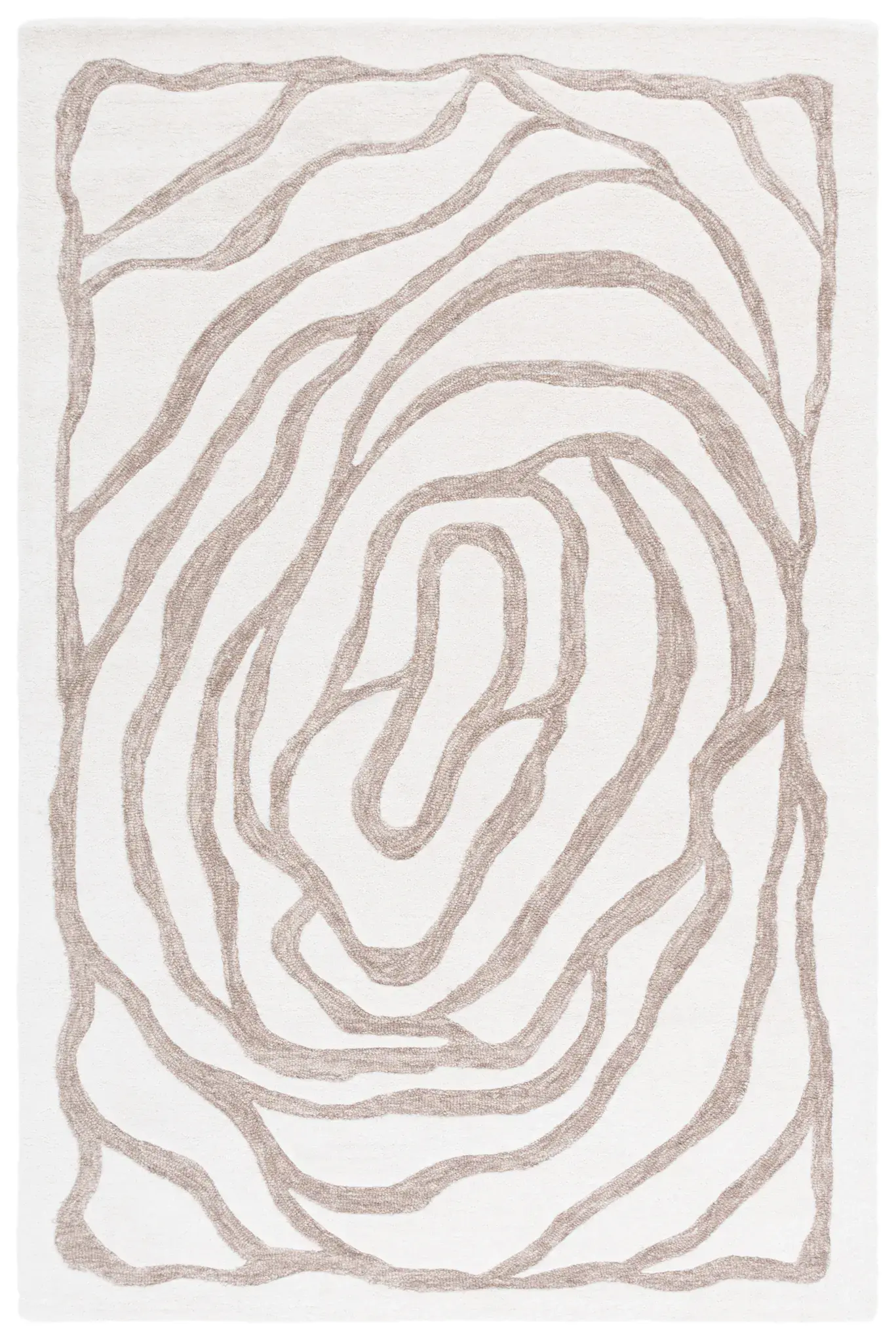 Metro Concentric Swirl Hand-Tufted Wool Rug