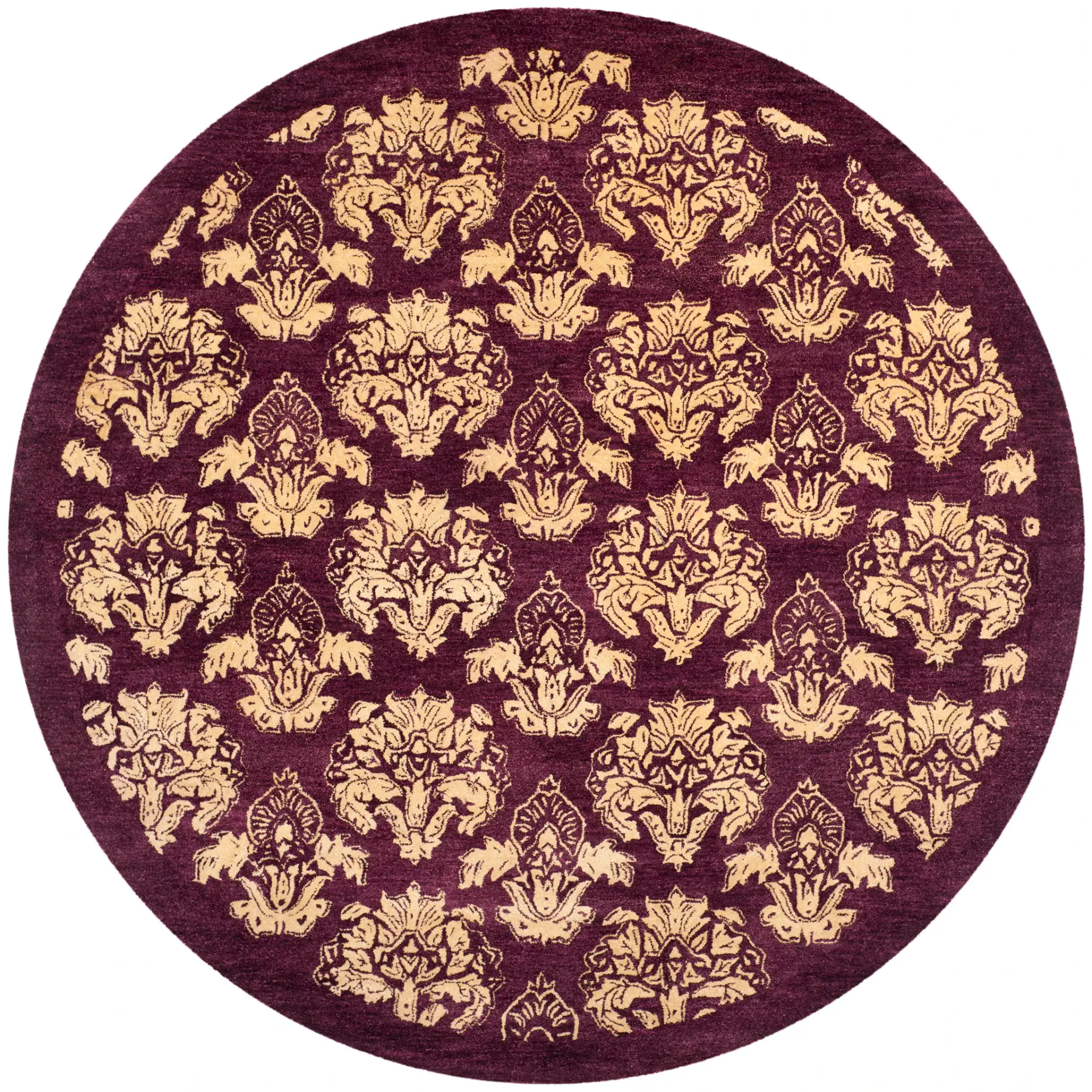 Metro Floral Palmette Crest Hand-Tufted Wool Rug