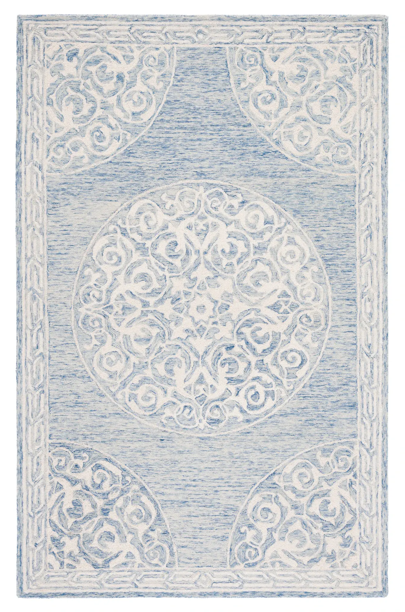 Metro Scroll Medallion Hand-Tufted Rug