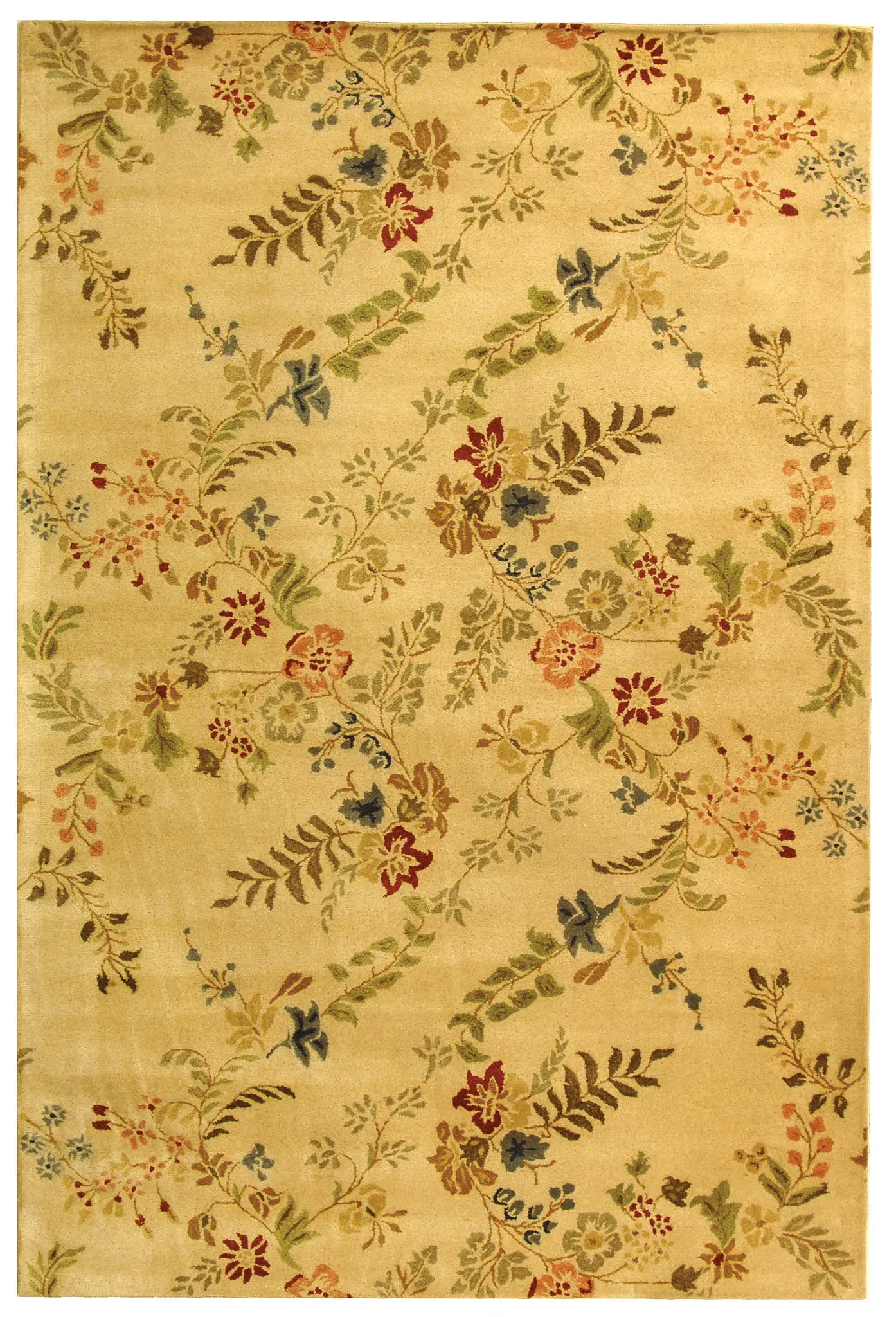 Metro Trailing Vine Hand-Tufted Wool Rug
