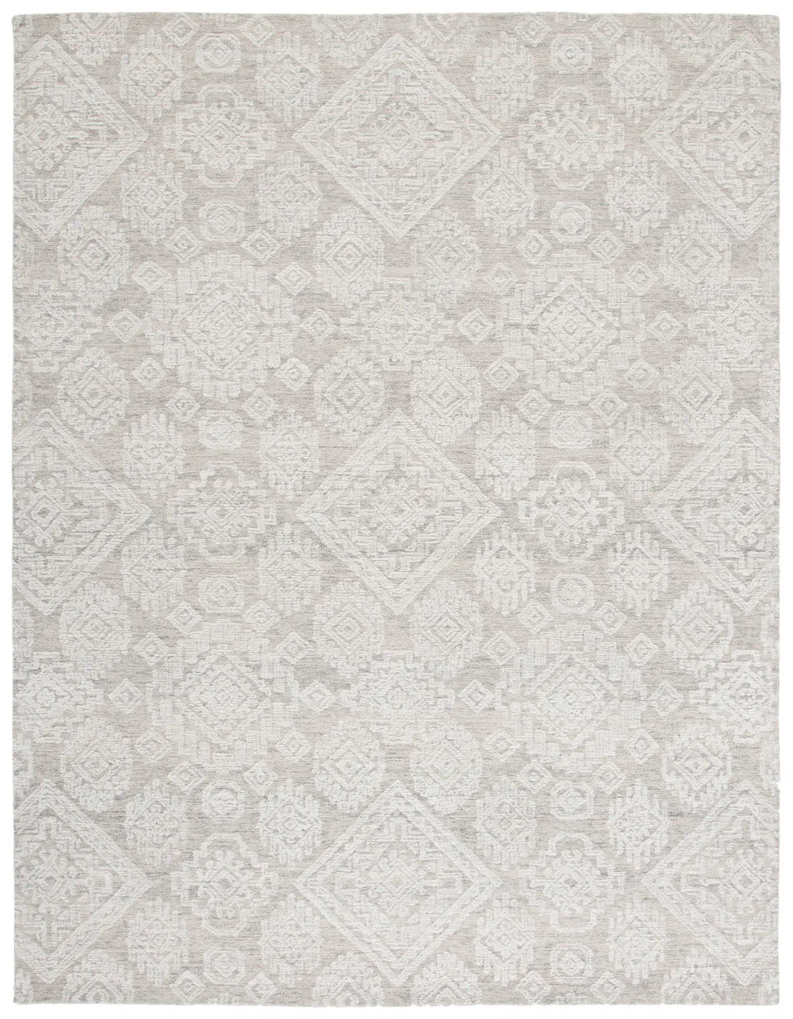 Metro Tribal Allover Diamond Hand-Tufted Wool Rug
