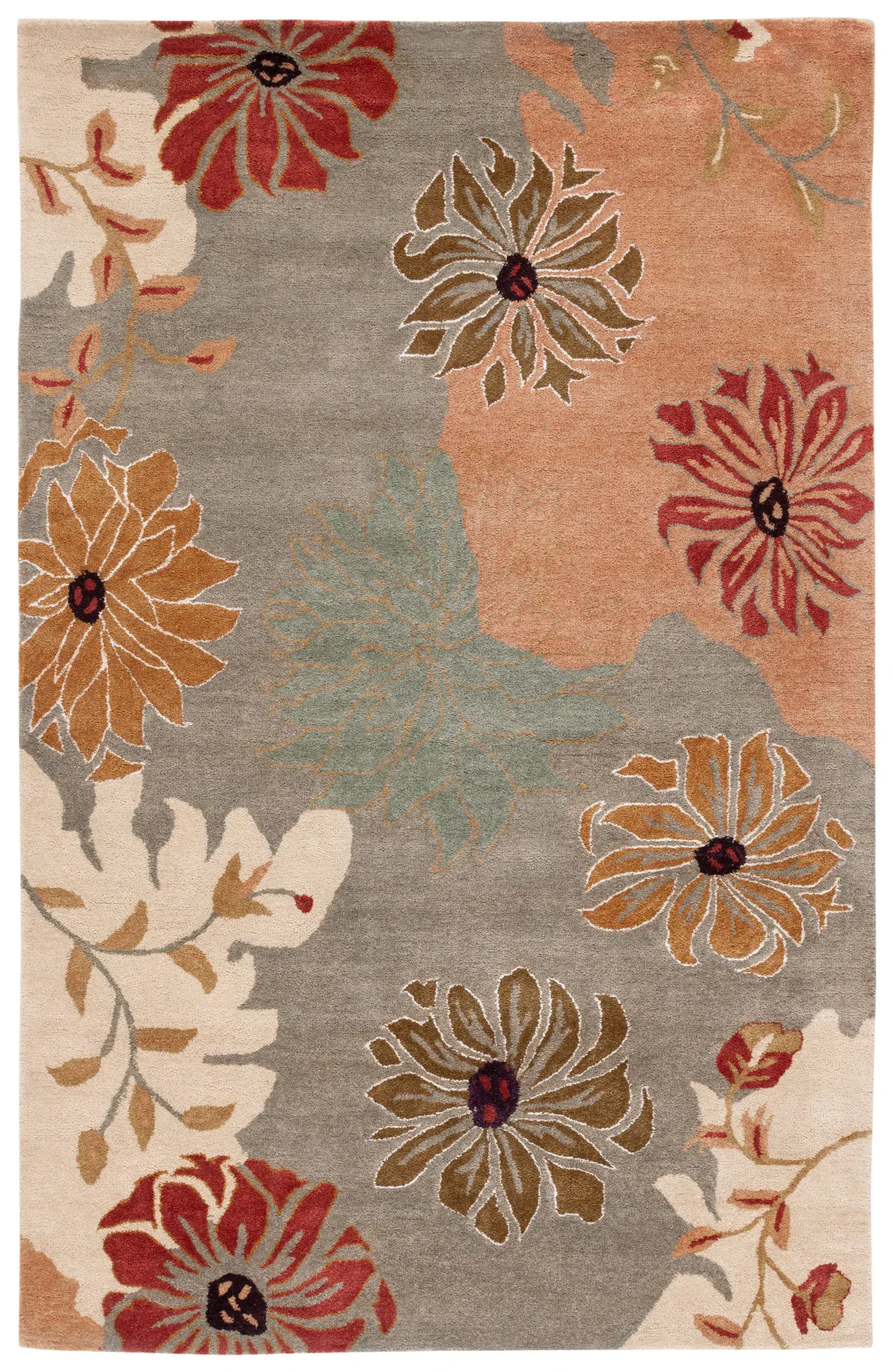 Metro Floral Hand-Tufted Wool Rug