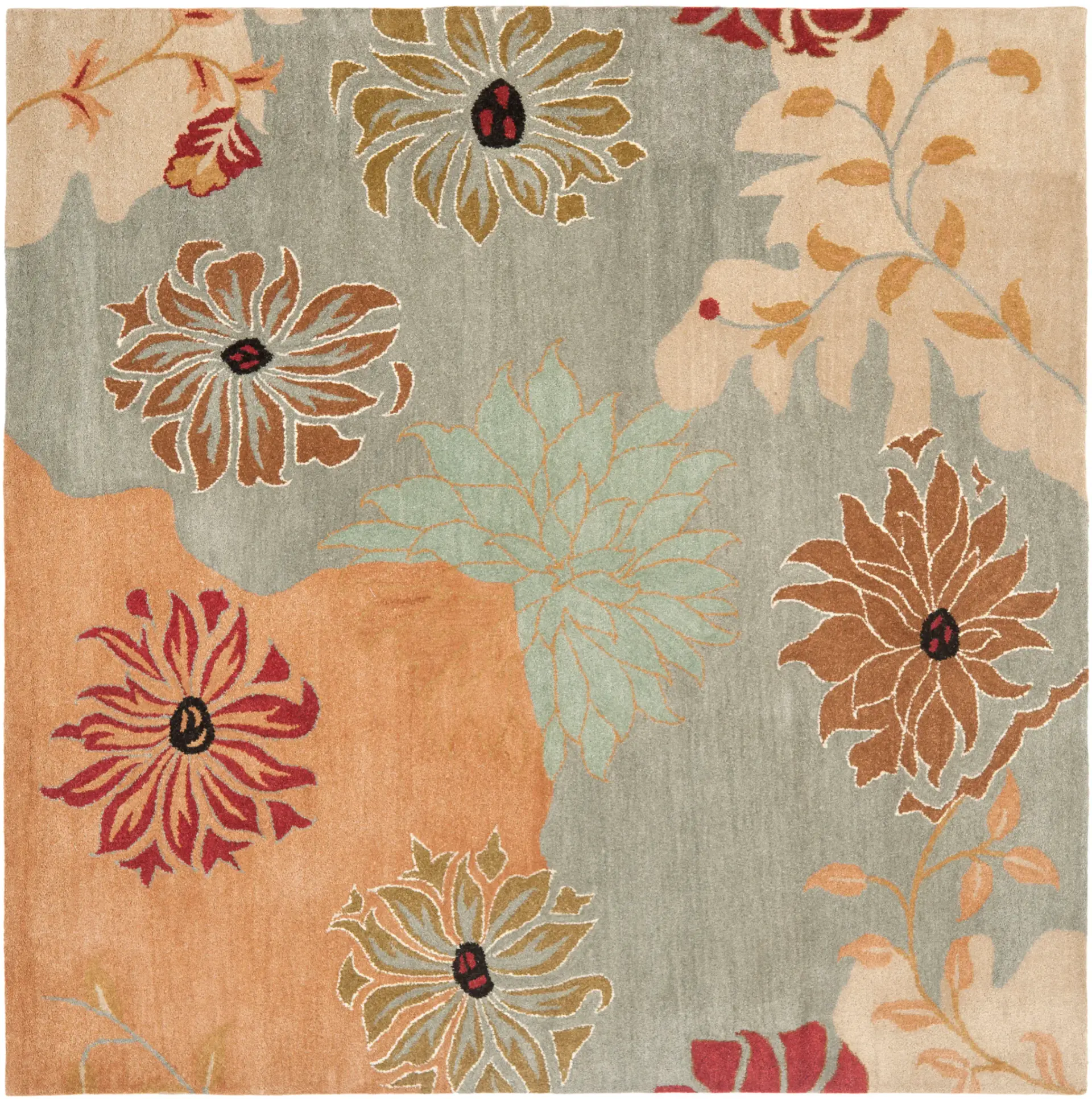 Metro Floral Hand-Tufted Wool Rug
