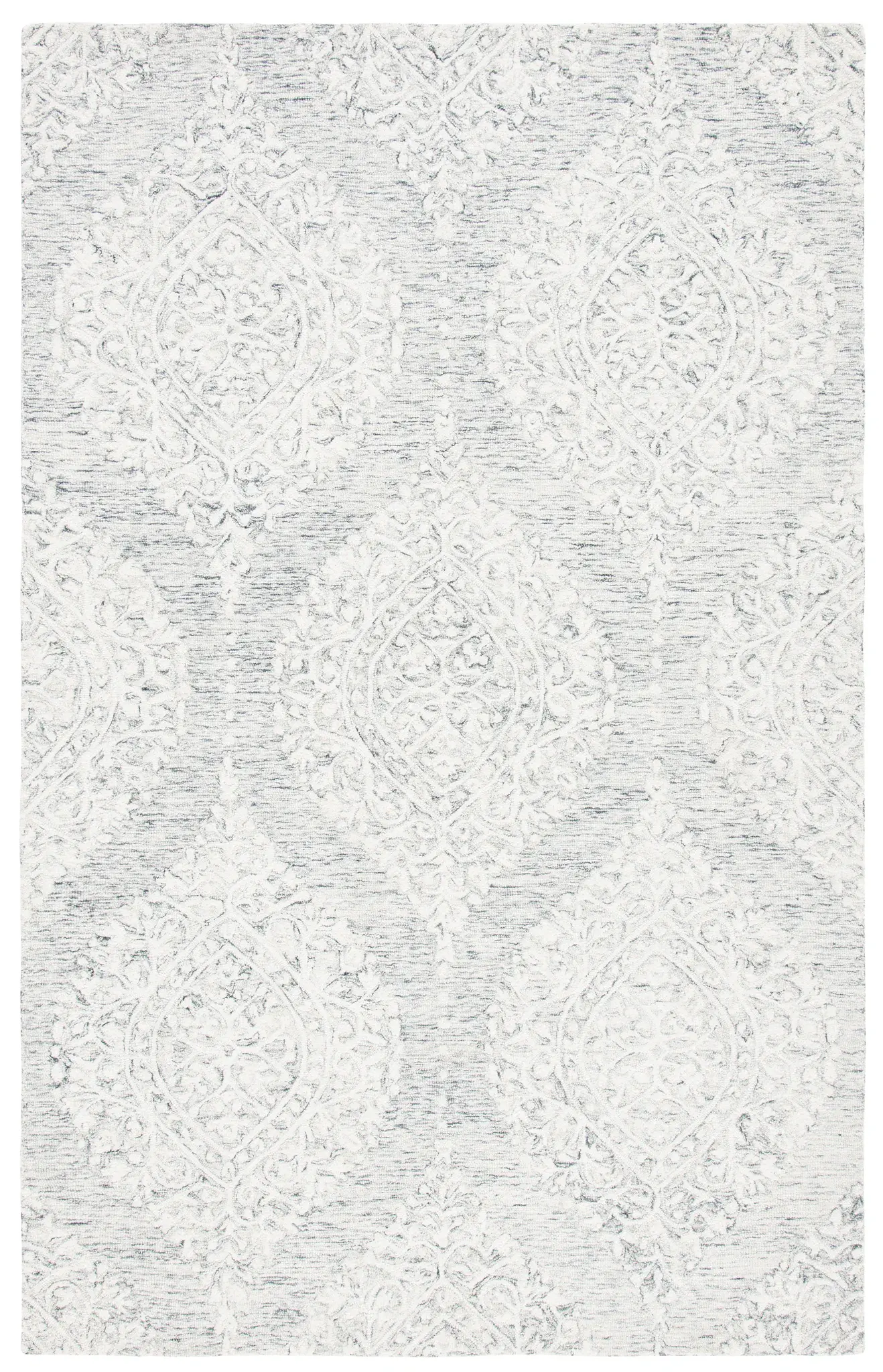 Metro Pointed Ogee Damask Hand-Tufted Wool Rug