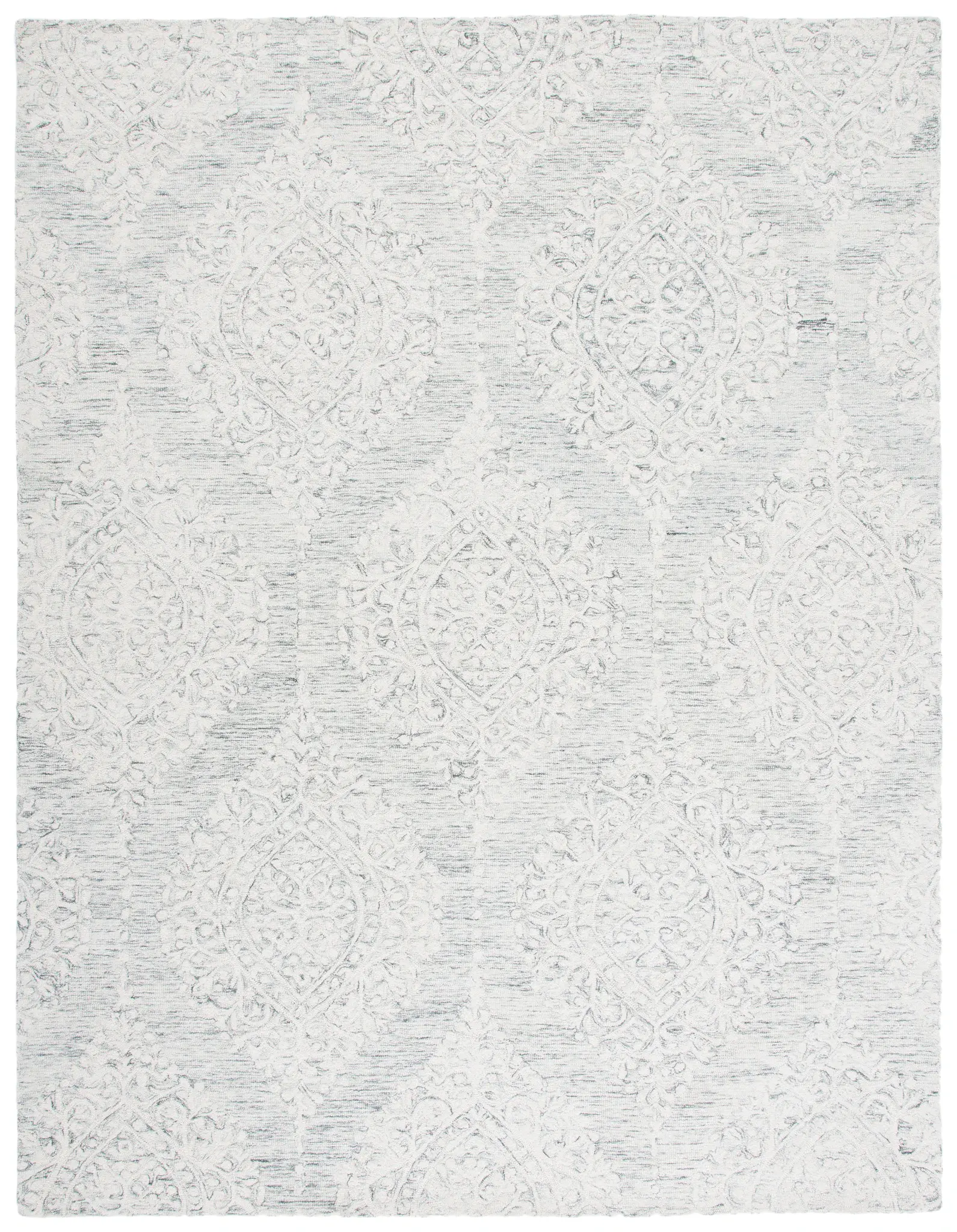 Metro Pointed Ogee Damask Hand-Tufted Wool Rug