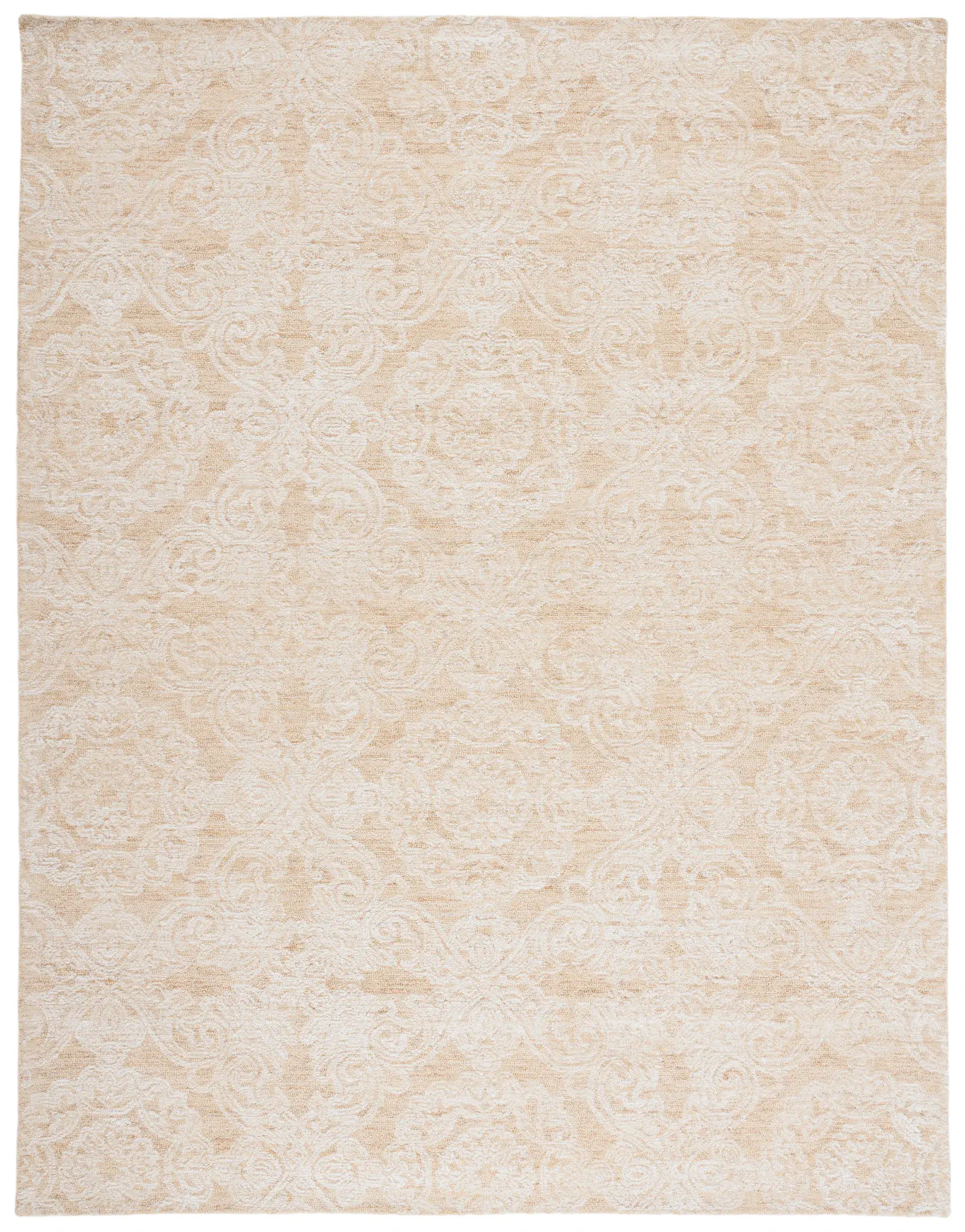 Metro Damask Medallion Hand-Tufted Wool Rug