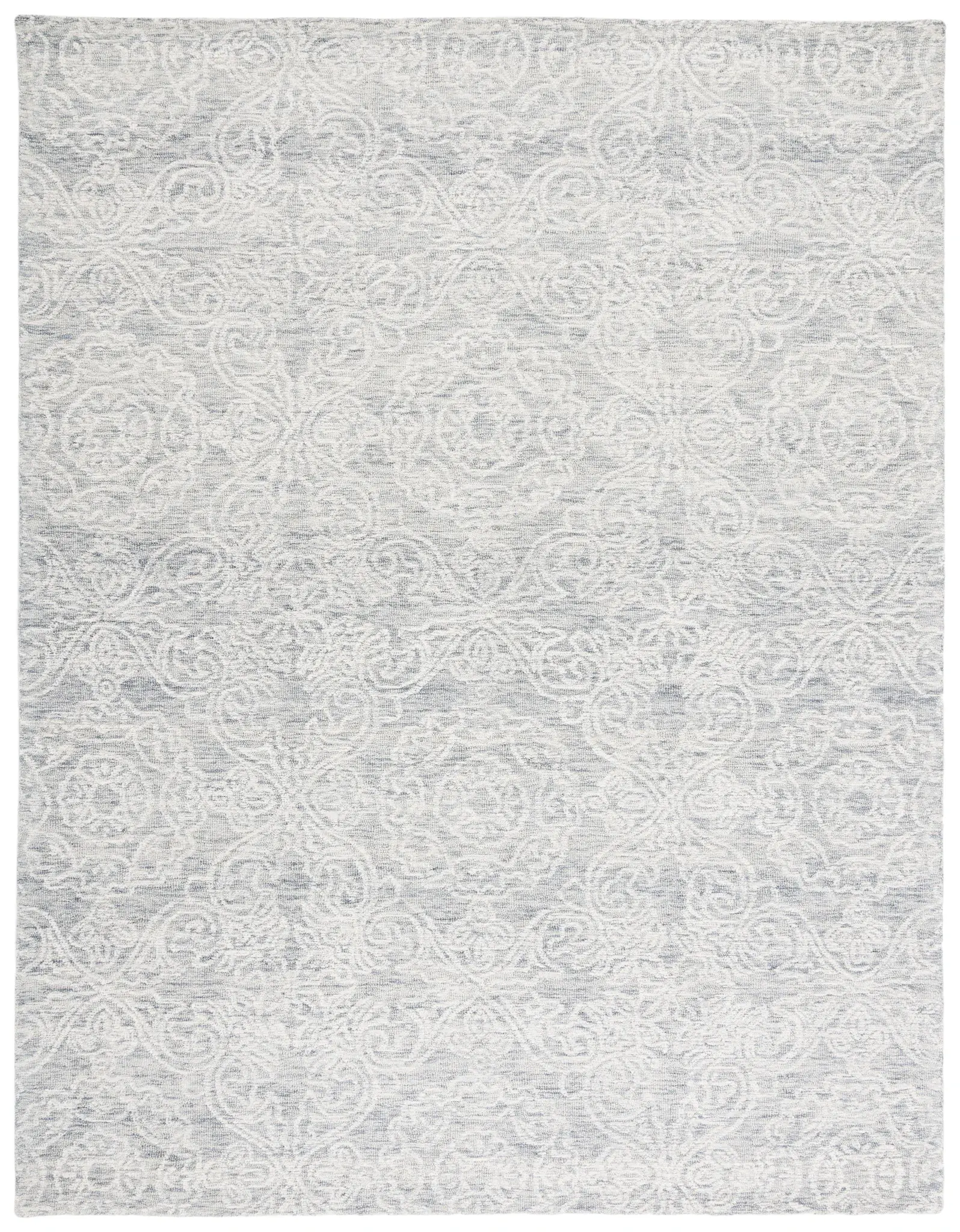 Metro Damask Medallion Hand-Tufted Wool Rug