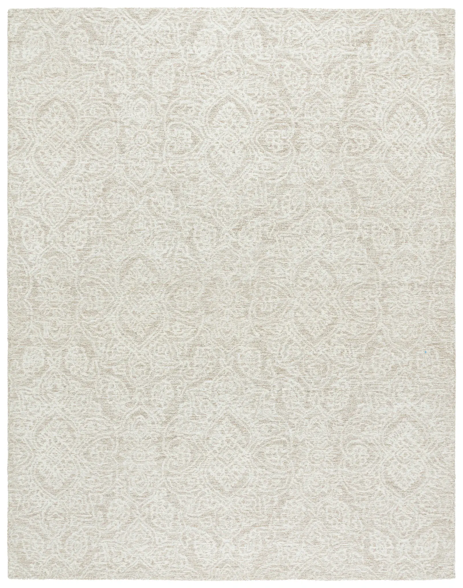 Metro Distressed Damask Hand-Tufted Wool Rug