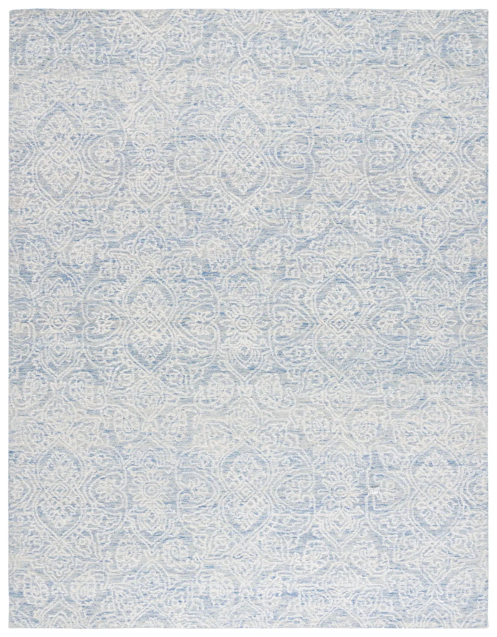 Metro Distressed Damask Hand-Tufted Wool Rug