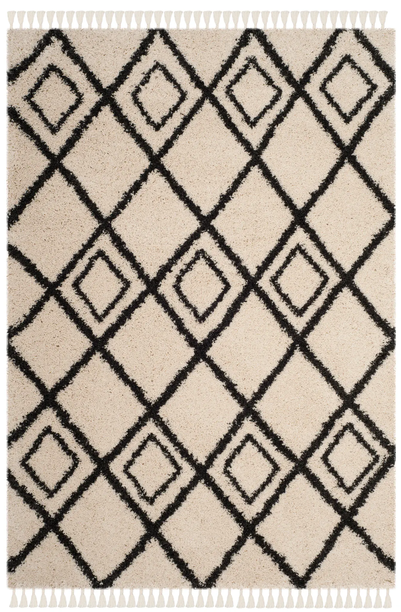 Moroccan Fringe Moroccan Diamond Trellis Shag Rug