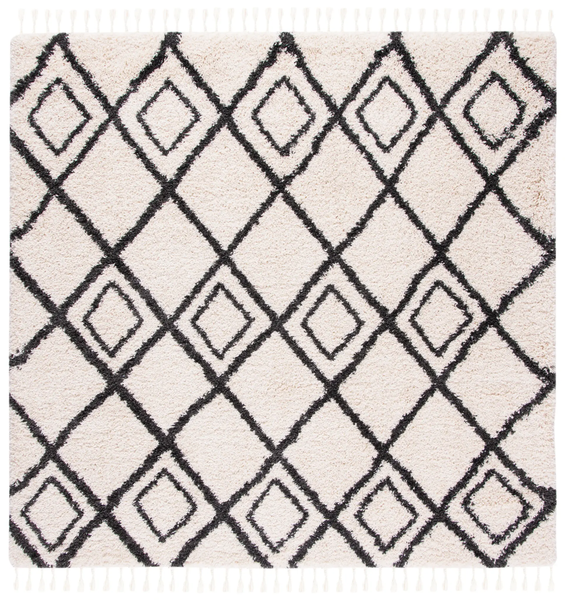Moroccan Fringe Moroccan Diamond Trellis Shag Rug