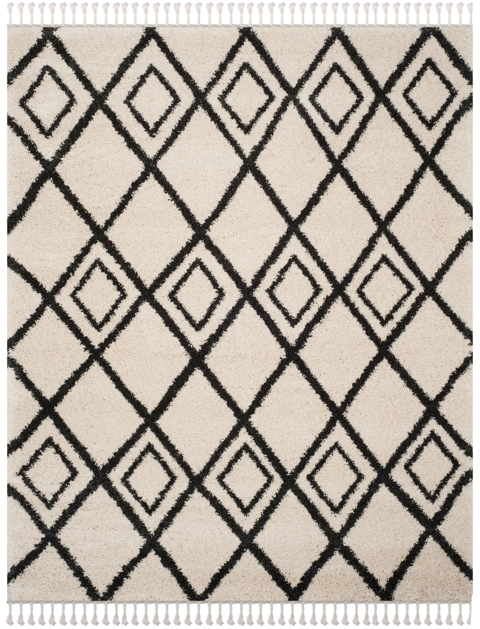 Moroccan Fringe Moroccan Diamond Trellis Shag Rug