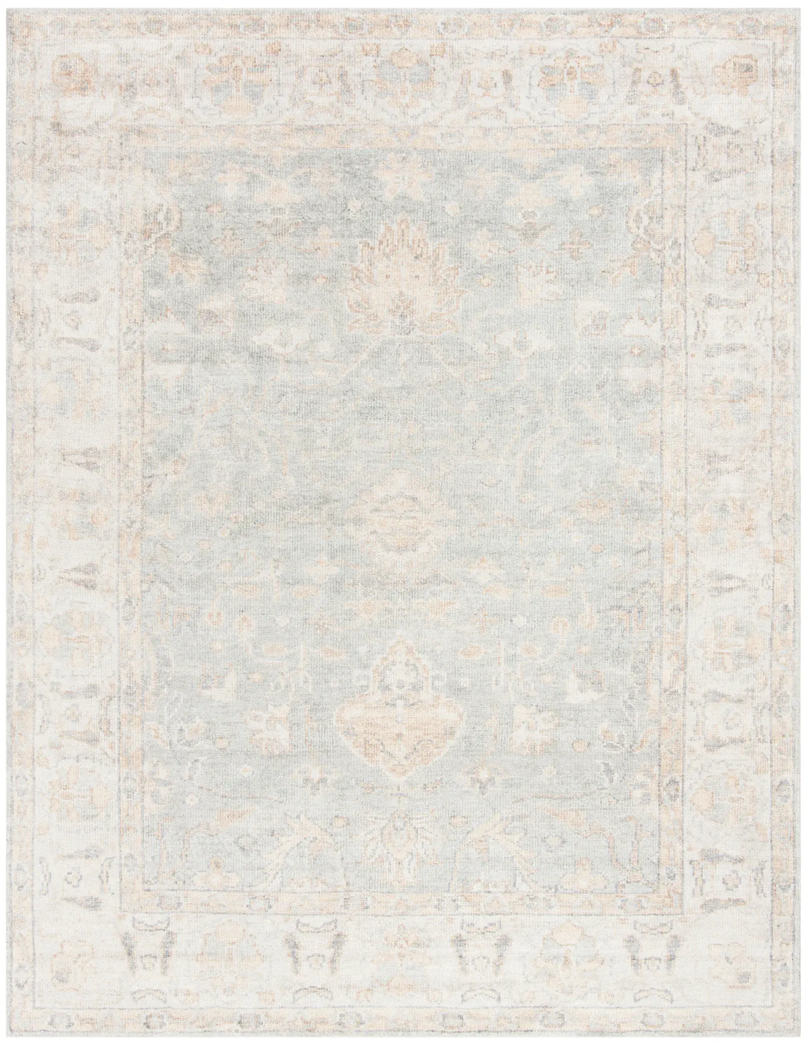 Maharaja Faded Medallion Hand-Knotted Viscose Rug