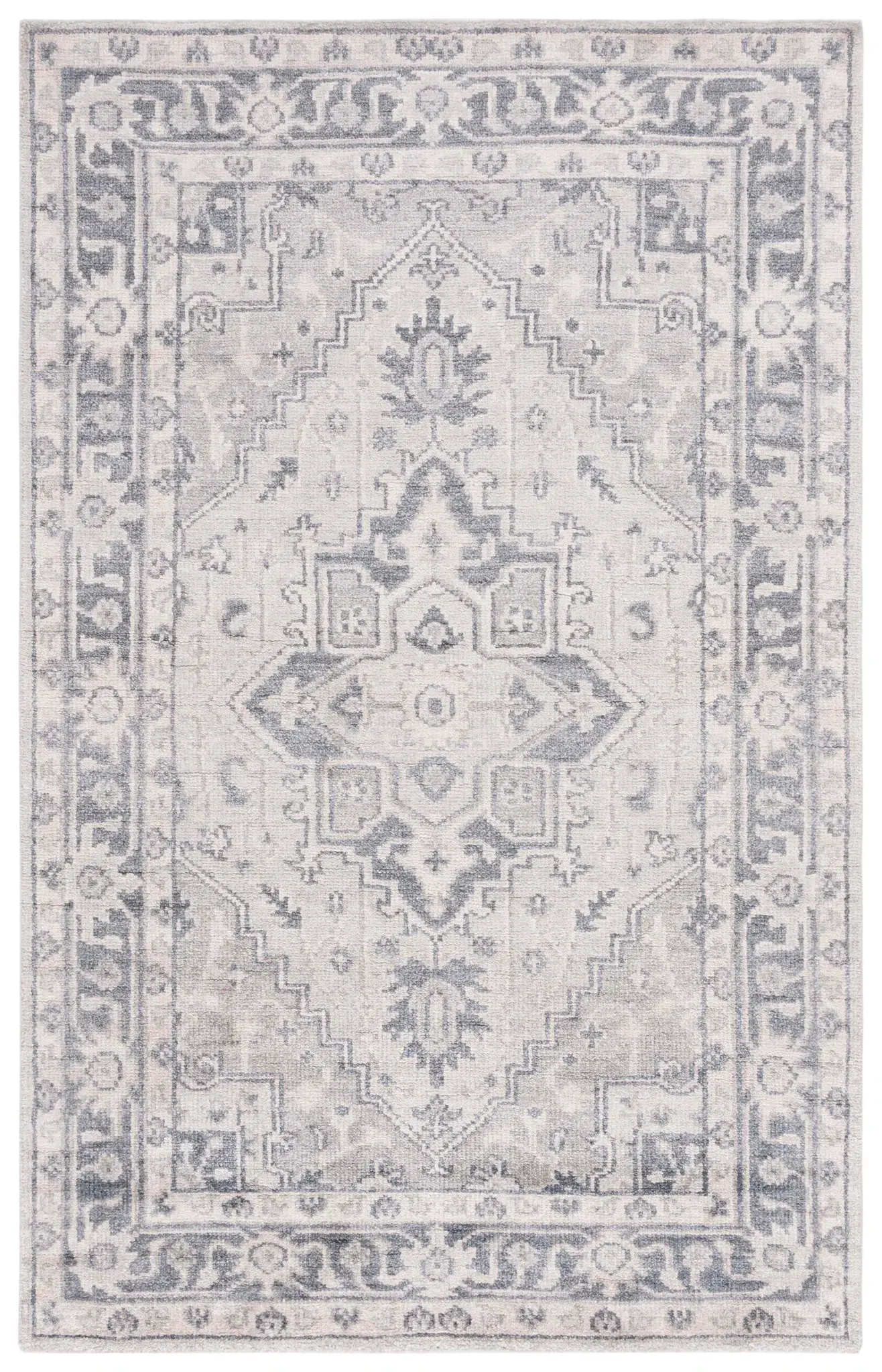 Maharaja Stepped Medallion Hand-Knotted Viscose Rug