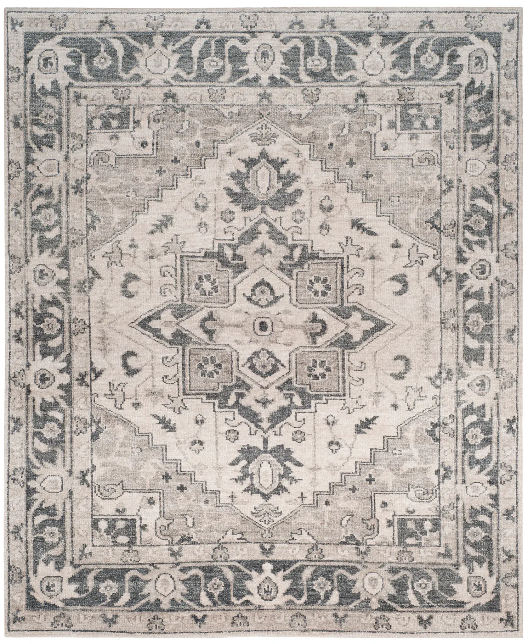 Maharaja Stepped Medallion Hand-Knotted Viscose Rug