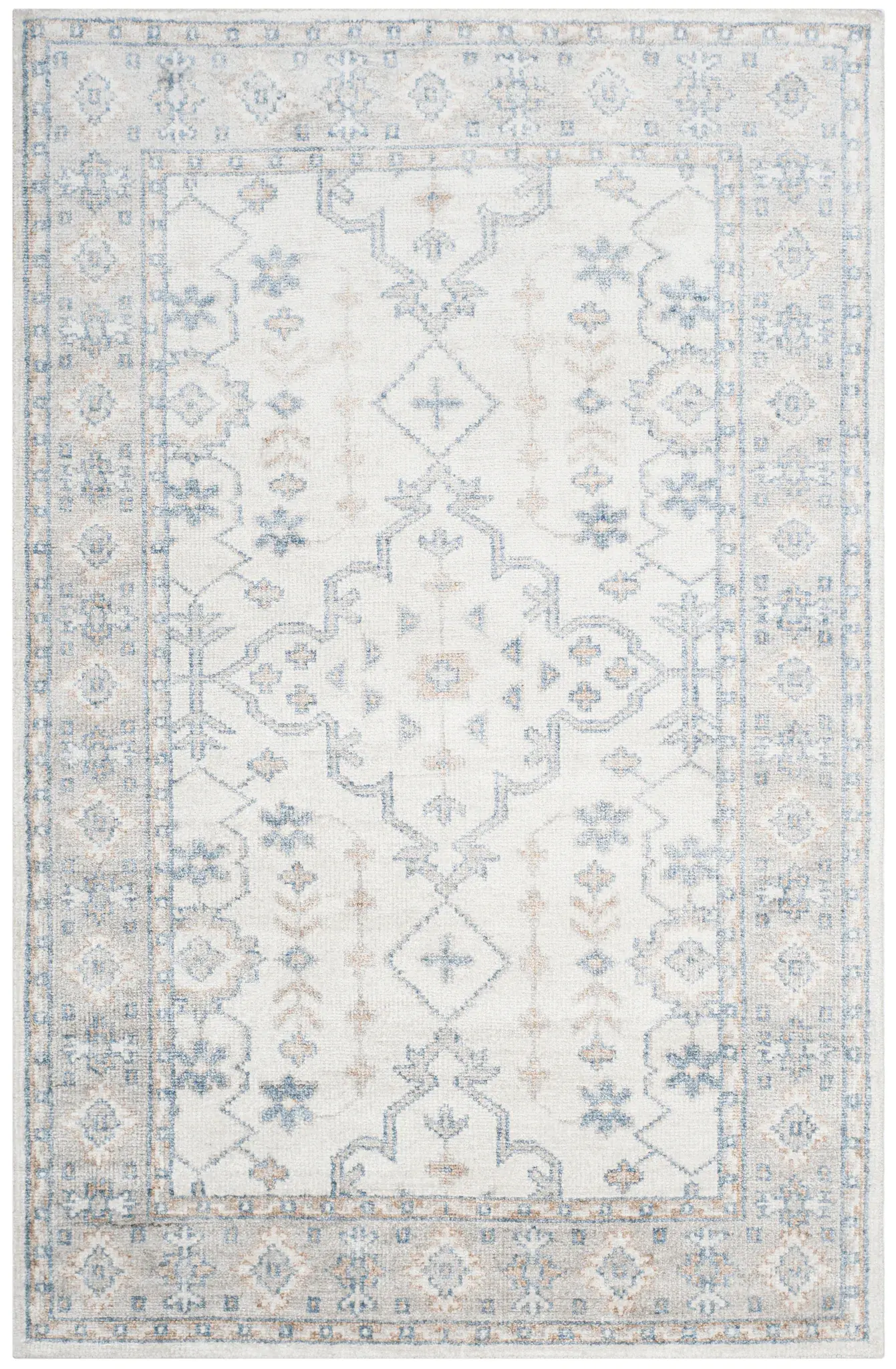 Maharaja Calistoga Geometric Medallion Hand-Knotted Bamboo Silk Rug