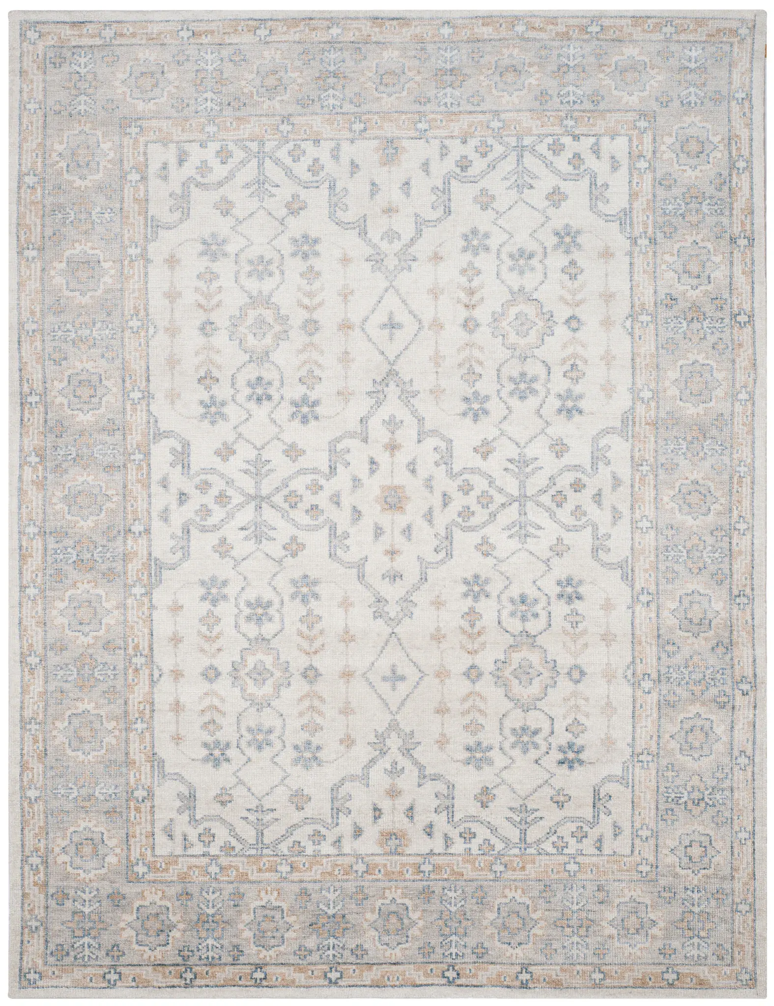 Maharaja Calistoga Geometric Medallion Hand-Knotted Bamboo Silk Rug