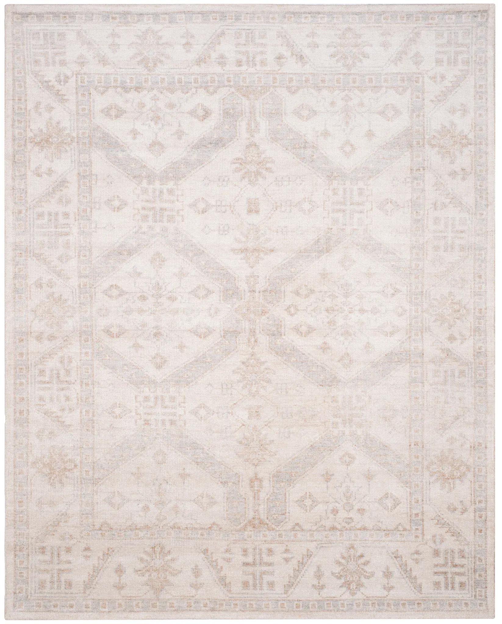 Maharaja Diamond Lattice Hand-Knotted Bamboo Silk Rug
