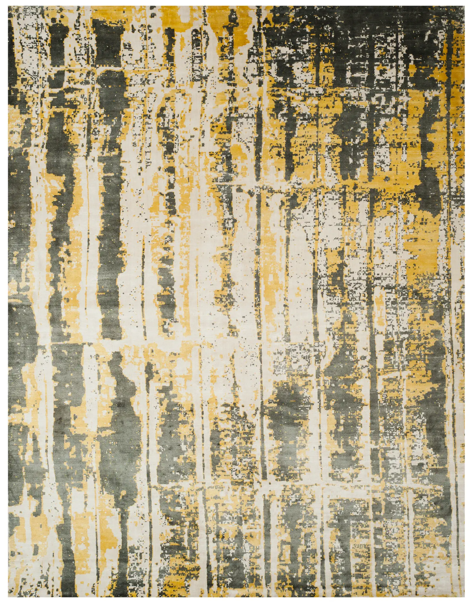 Mirage Abstract Striated Hand-Loomed Viscose Rug
