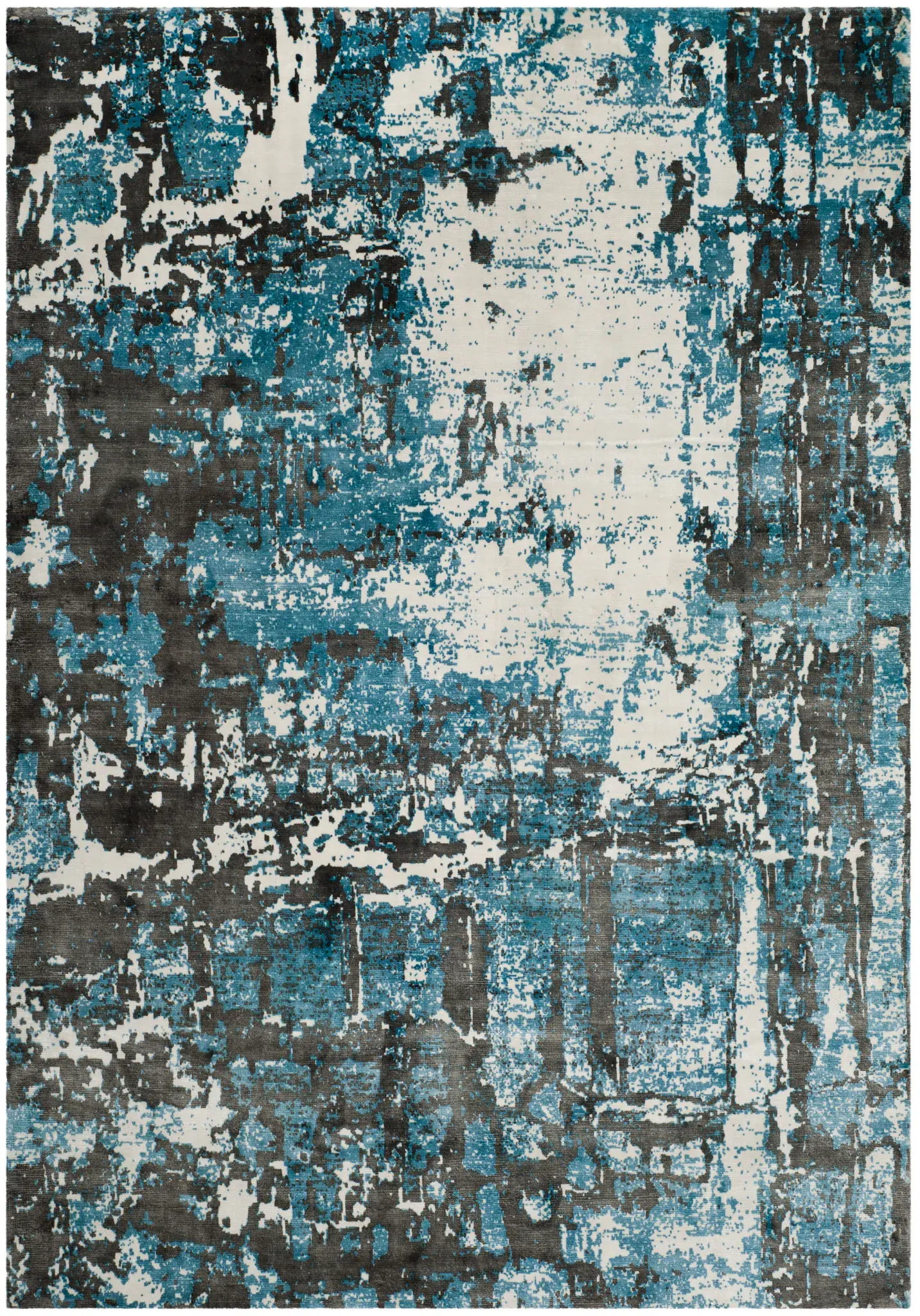 Mirage Weathered Abstract Hand-Loomed Viscose Rug