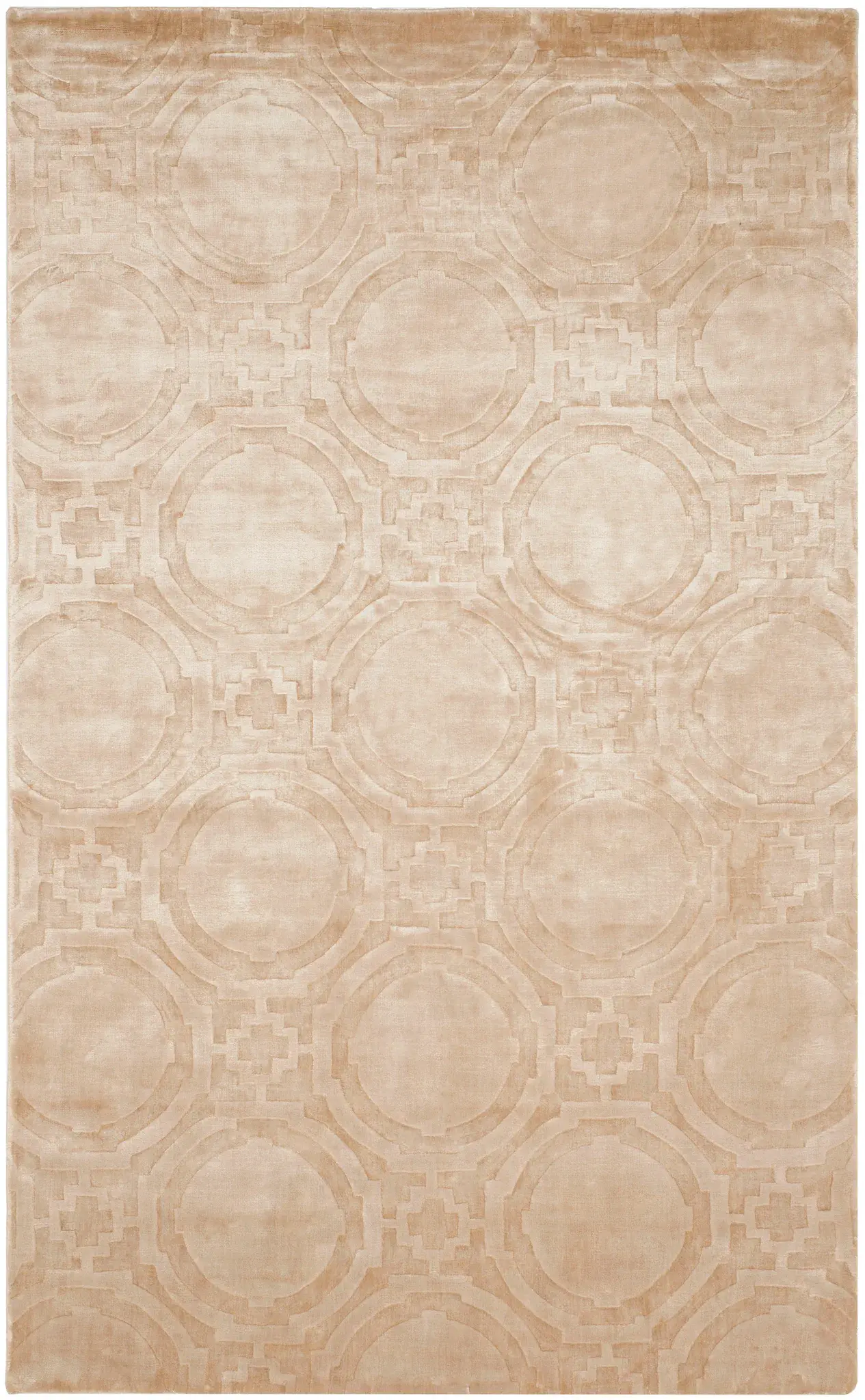 Mirage Geometric Ring Hand-Loomed Viscose Rug