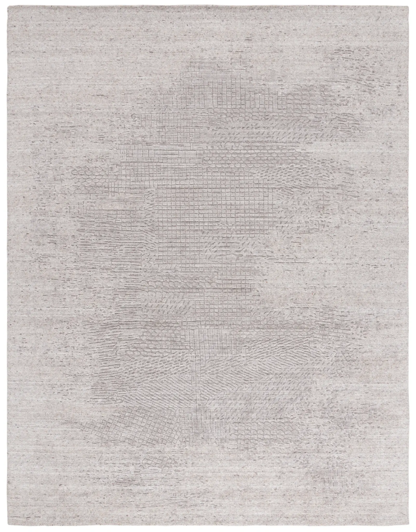 Mirage Textured Abstract Hand-Loomed Wool & Viscose Rug