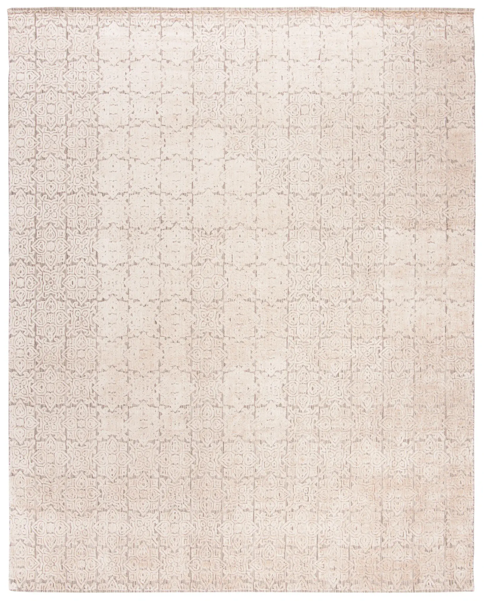 Mirage Faded Damask Hand-Loomed Viscose Rug