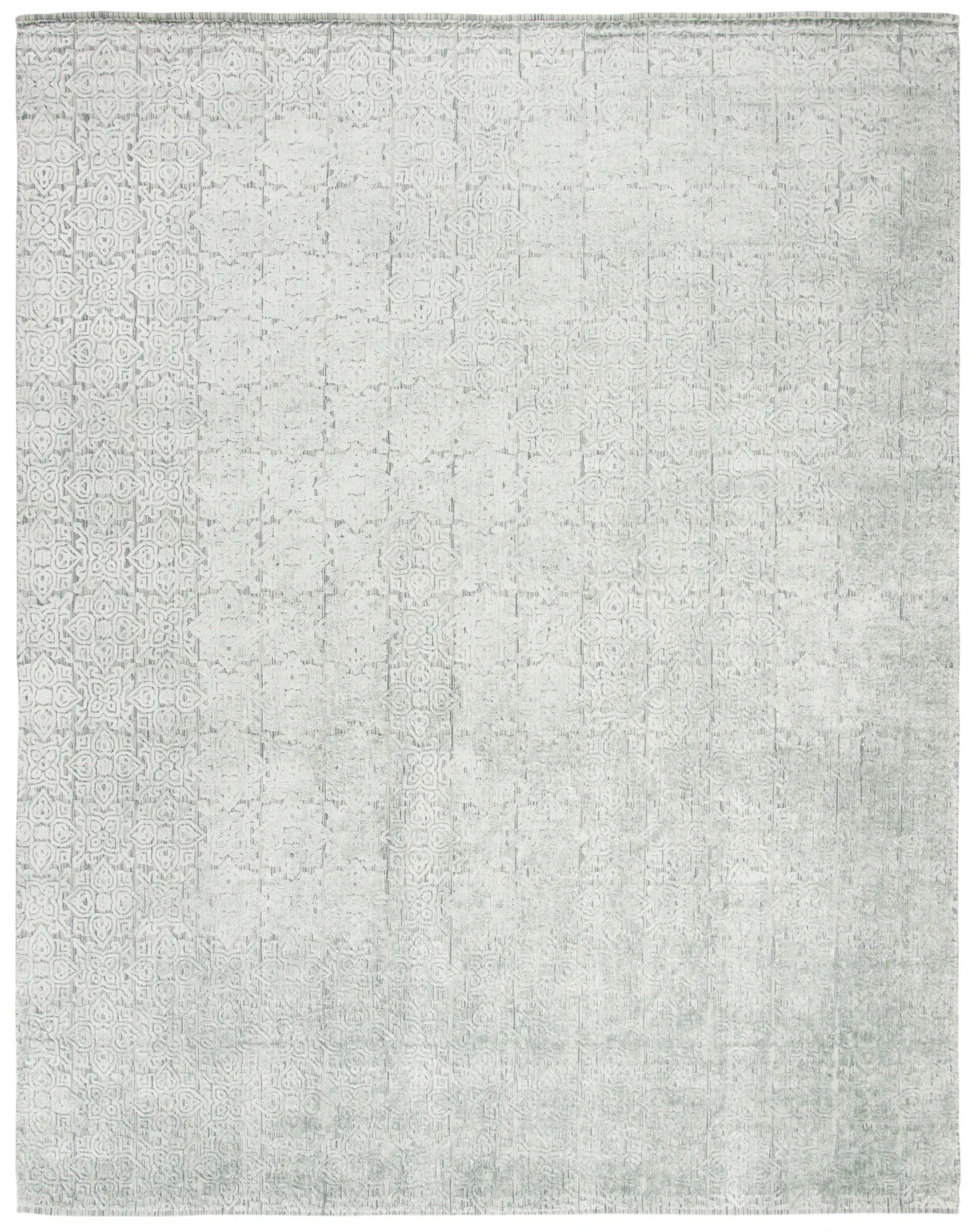 Mirage Faded Damask Hand-Loomed Viscose Rug