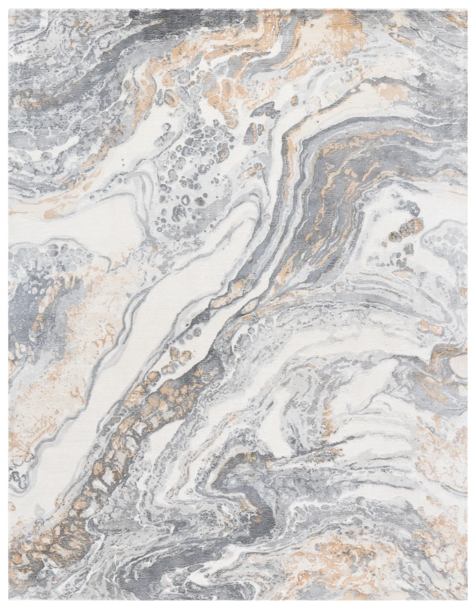 Mirage Swirl Marbled Hand-Knotted Rug