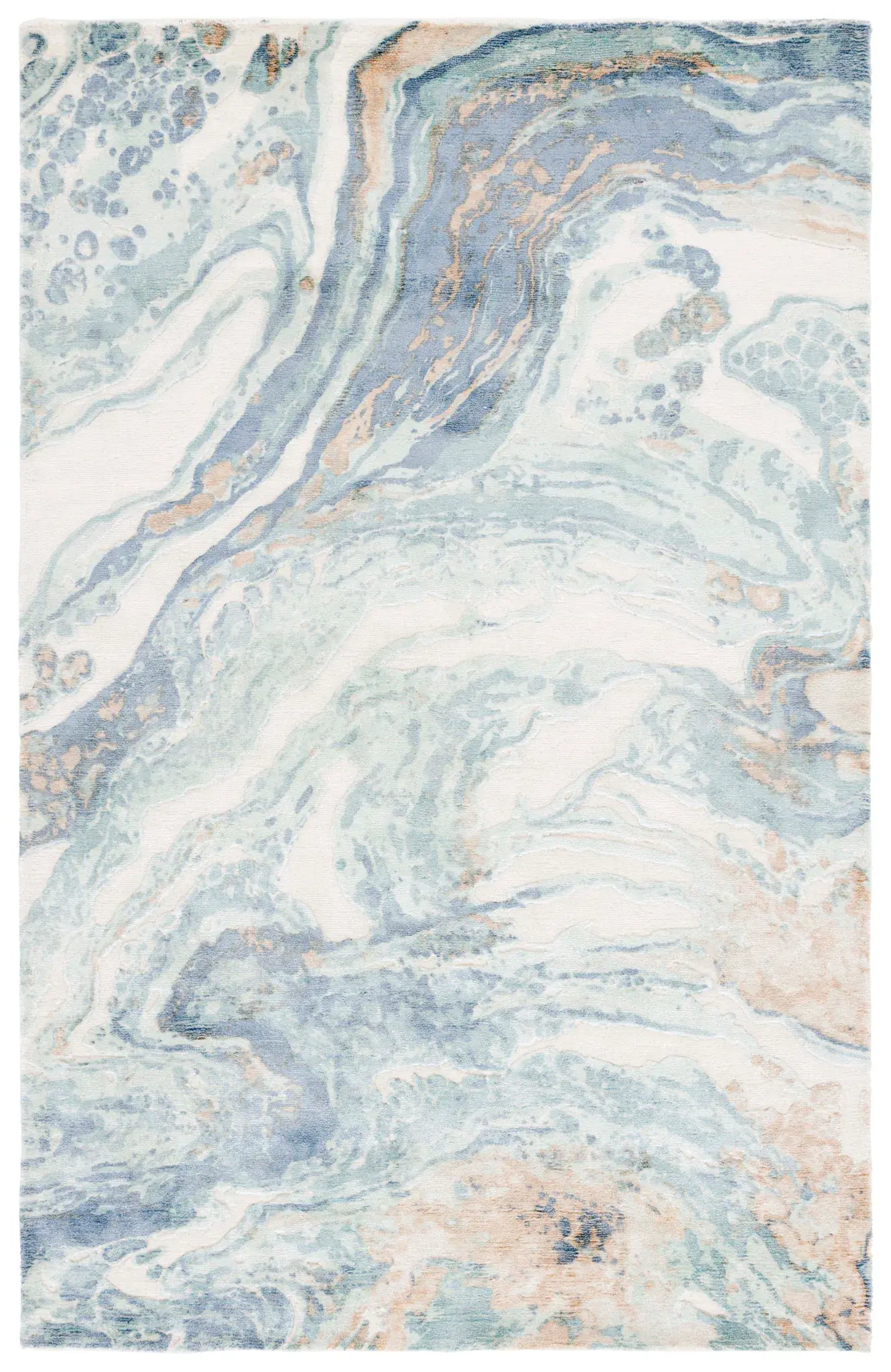 Mirage Swirl Marbled Hand-Knotted Rug